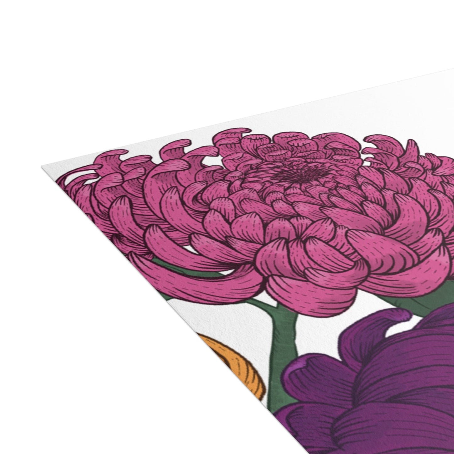 You're Always in Bloom in my Mind - Greeting Card featuring hand drawn Chrysanthemum