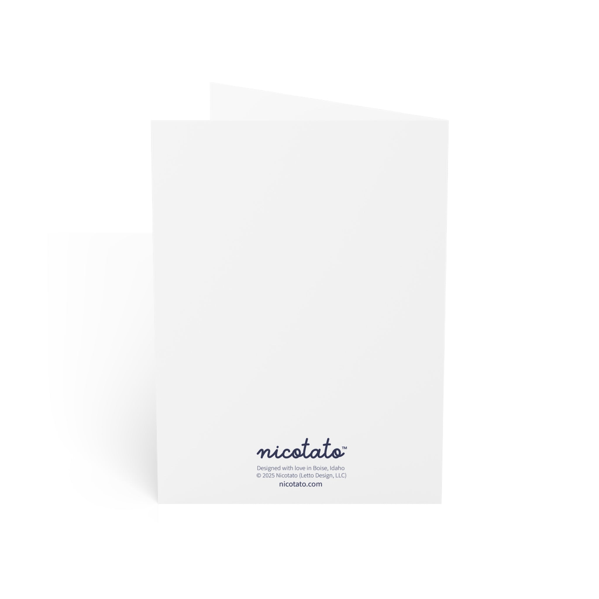 Big Love – Whale Greeting Card (Green Banner)