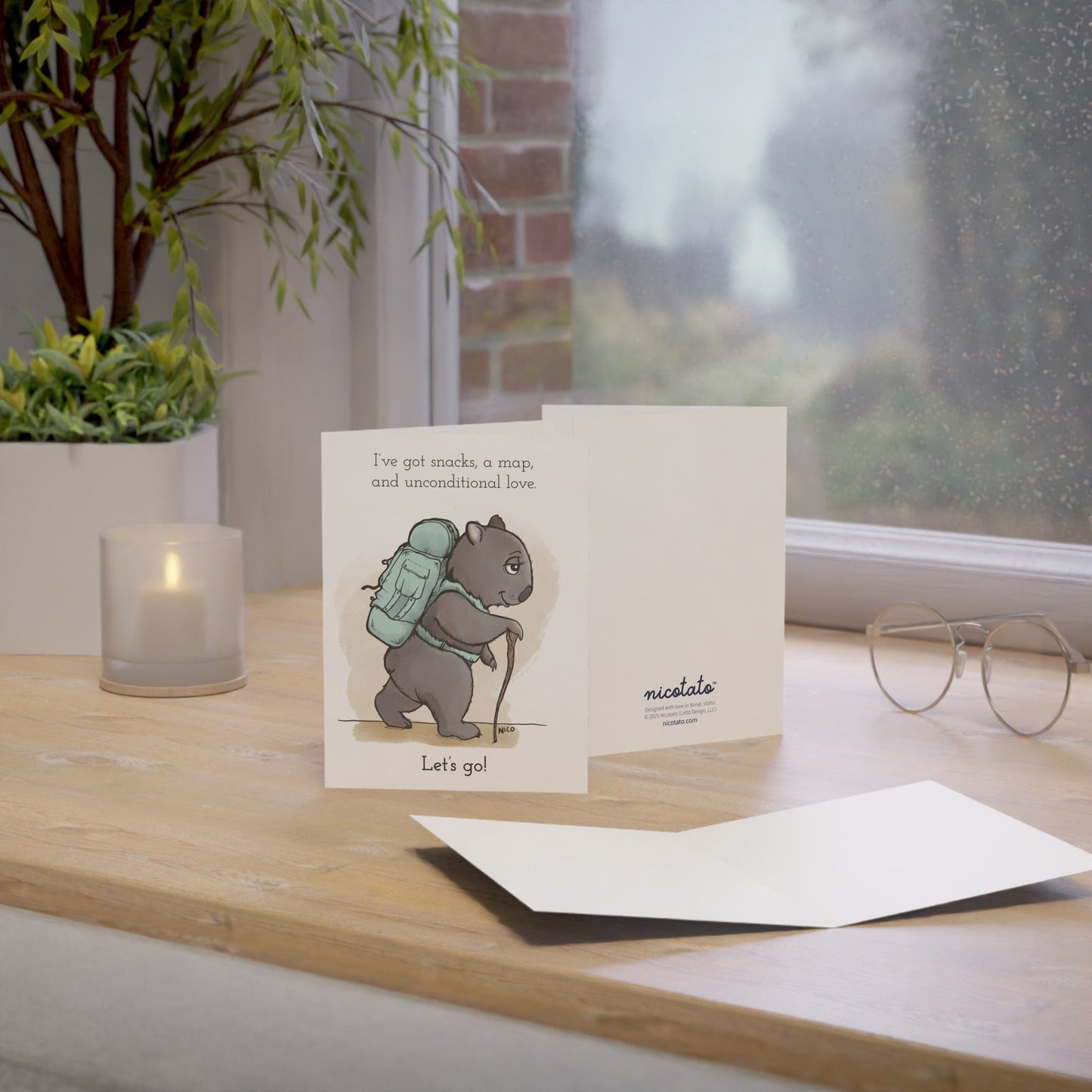 Wombat Adventure Greeting Card
