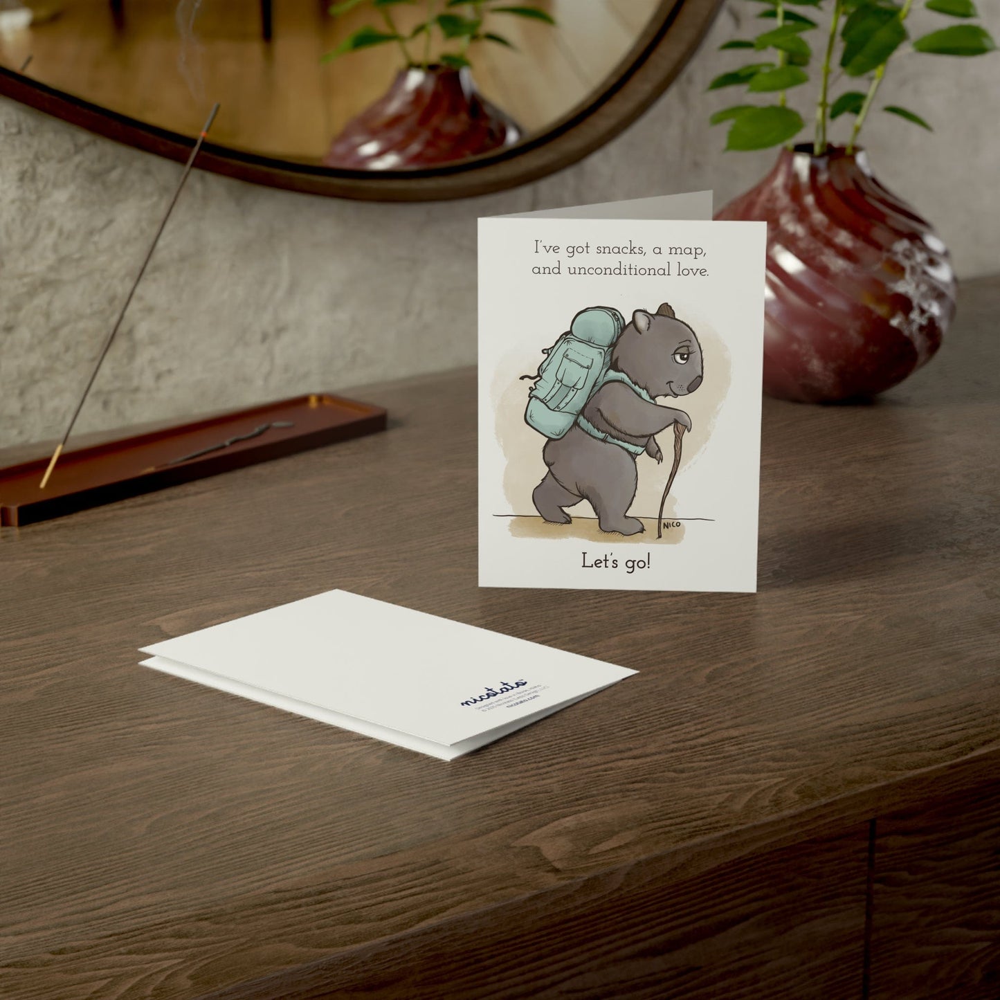 Wombat Adventure Greeting Card