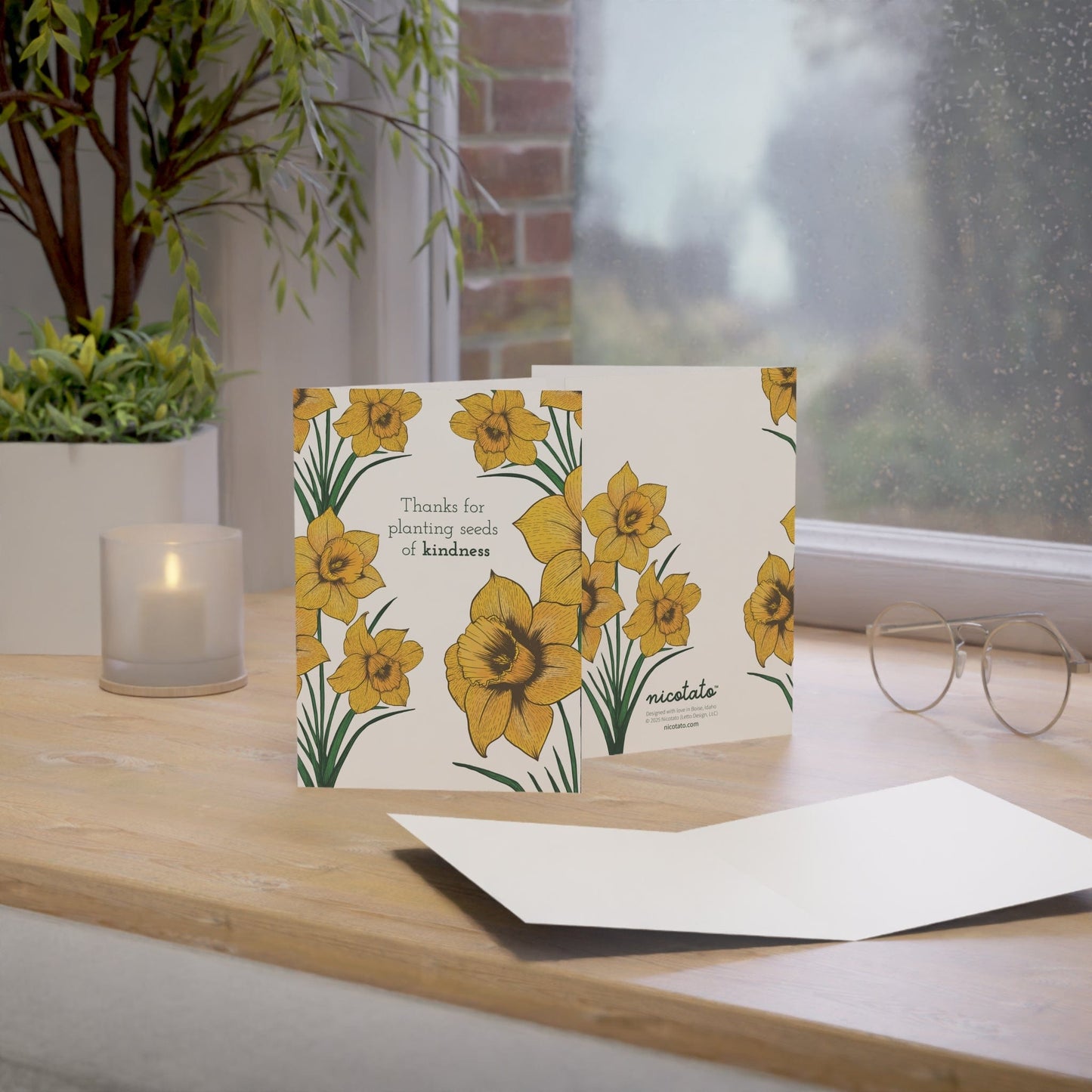 Thanks for Planting Seeds of Kindness – Daffodil Greeting Card
