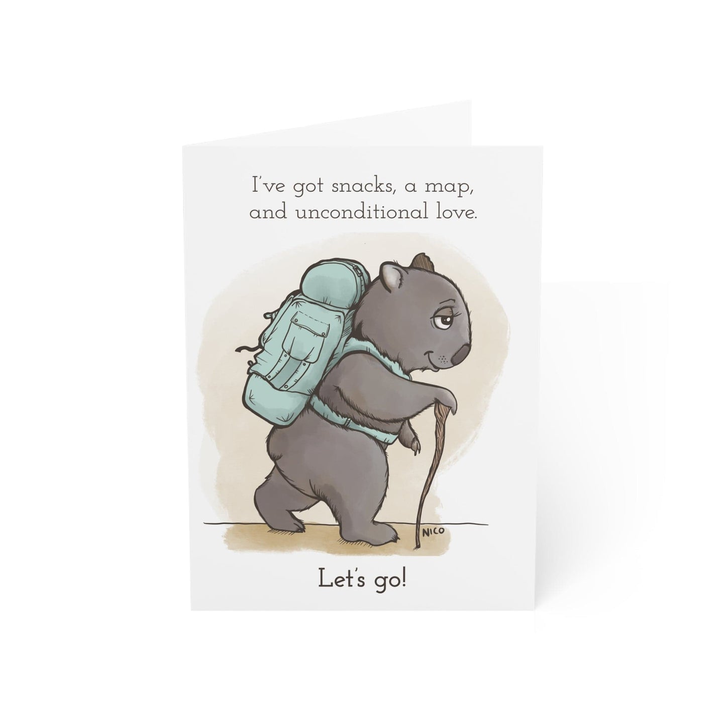 Wombat Adventure Greeting Card