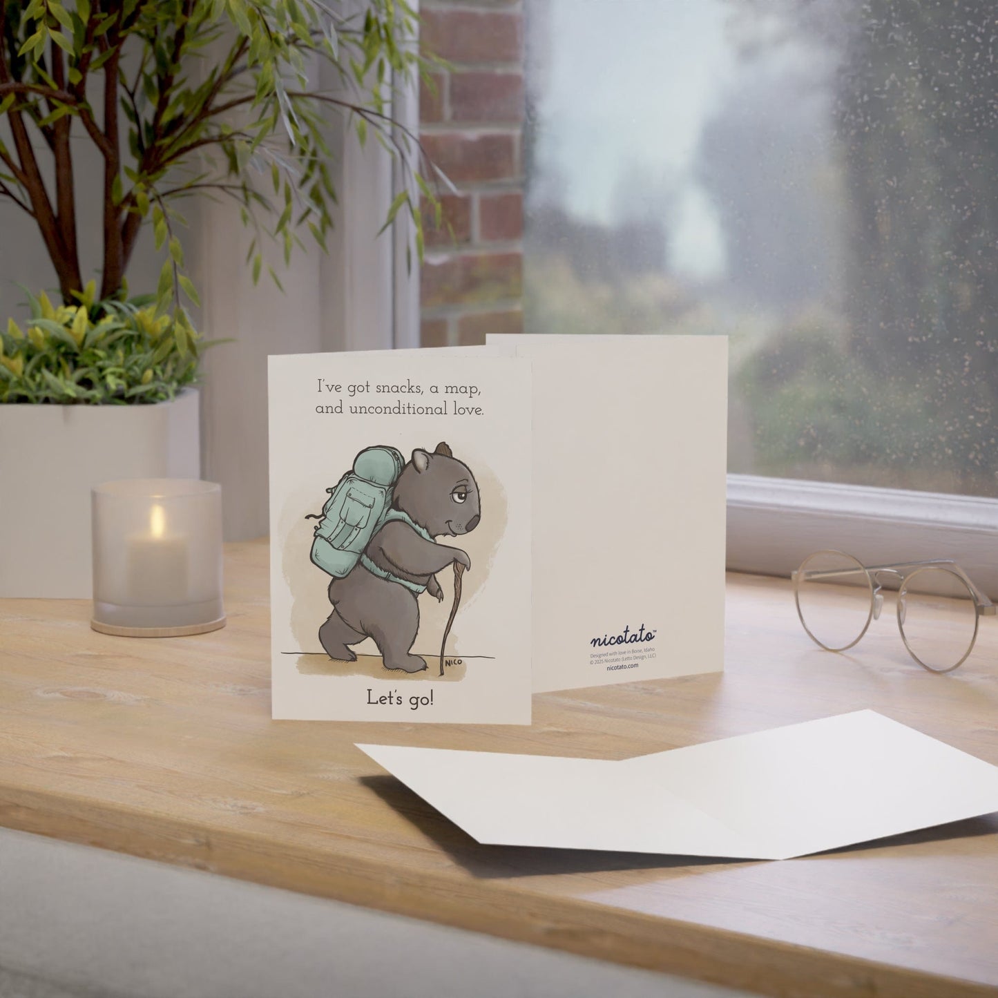 Wombat Adventure Greeting Card