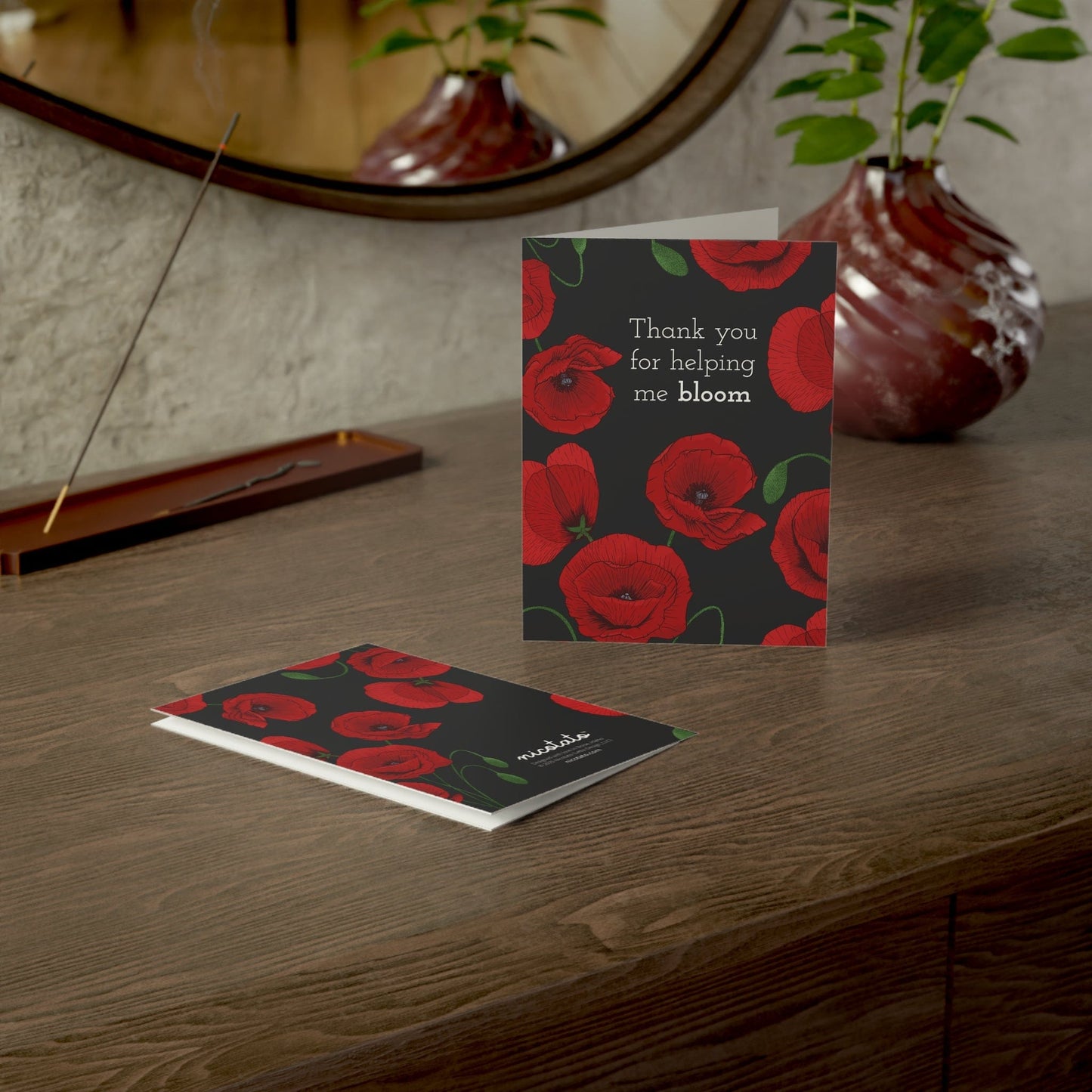 Thank You for Helping Me Bloom – Poppy Greeting Card