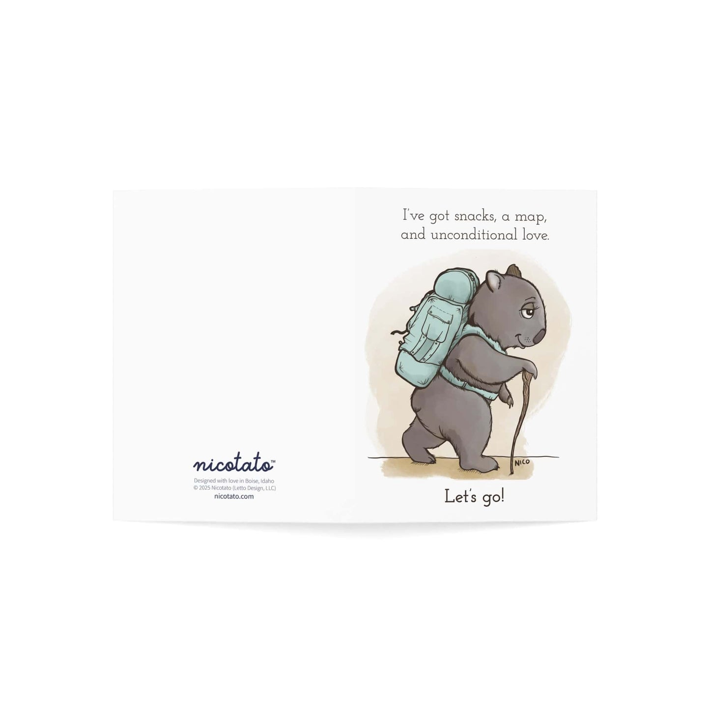 Wombat Adventure Greeting Card
