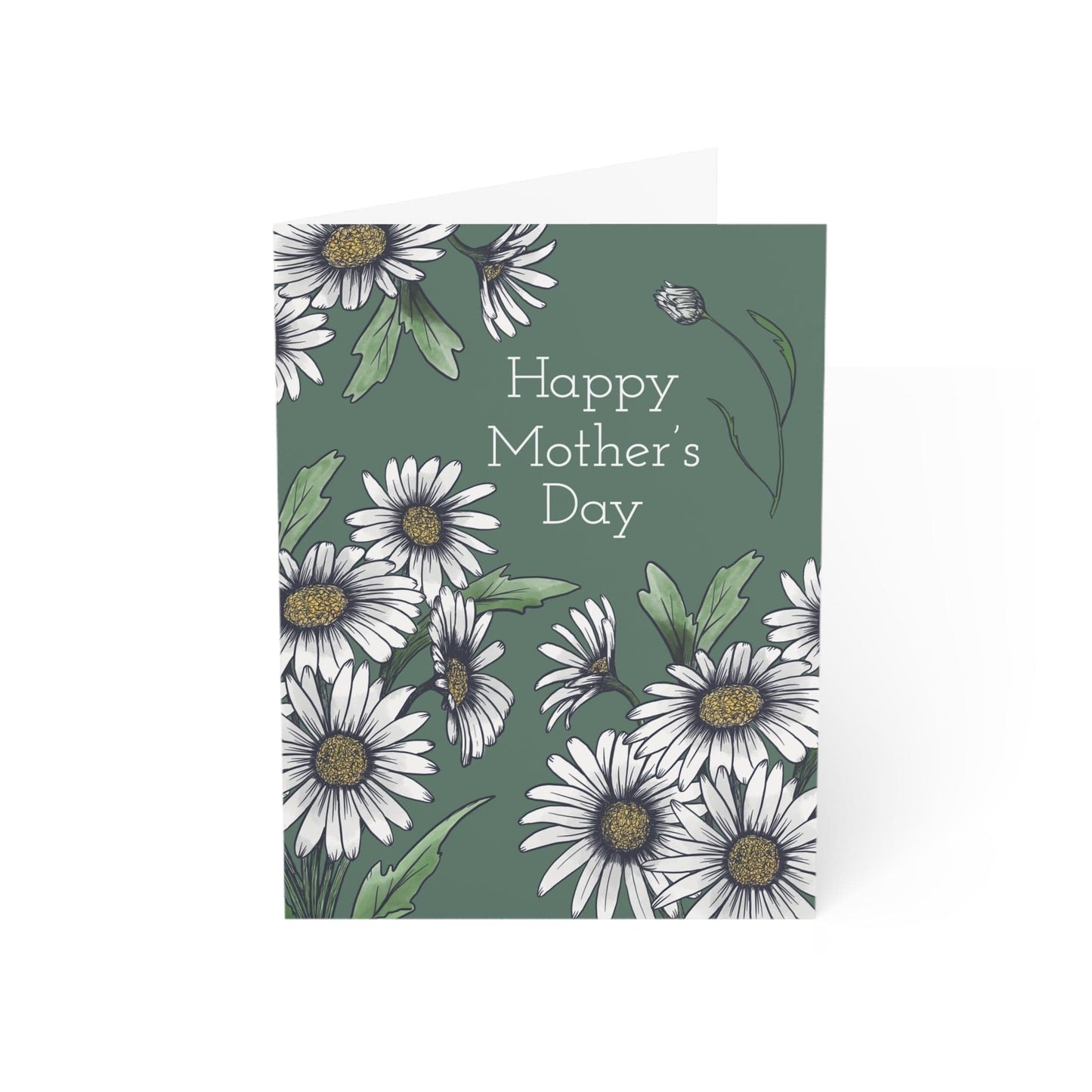Paper products 4.6" x 6.25" (Vertical) / Coated (both sides) / 1 pc Mother's Day Daisy Greeting Cards