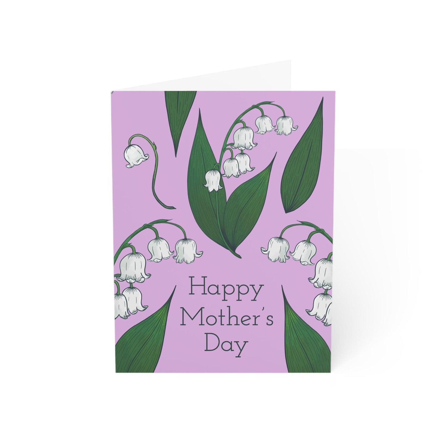 Paper products 4.6" x 6.25" (Vertical) / Uncoated / 10 pcs Mother's Day Lily of the Valley Greeting Cards