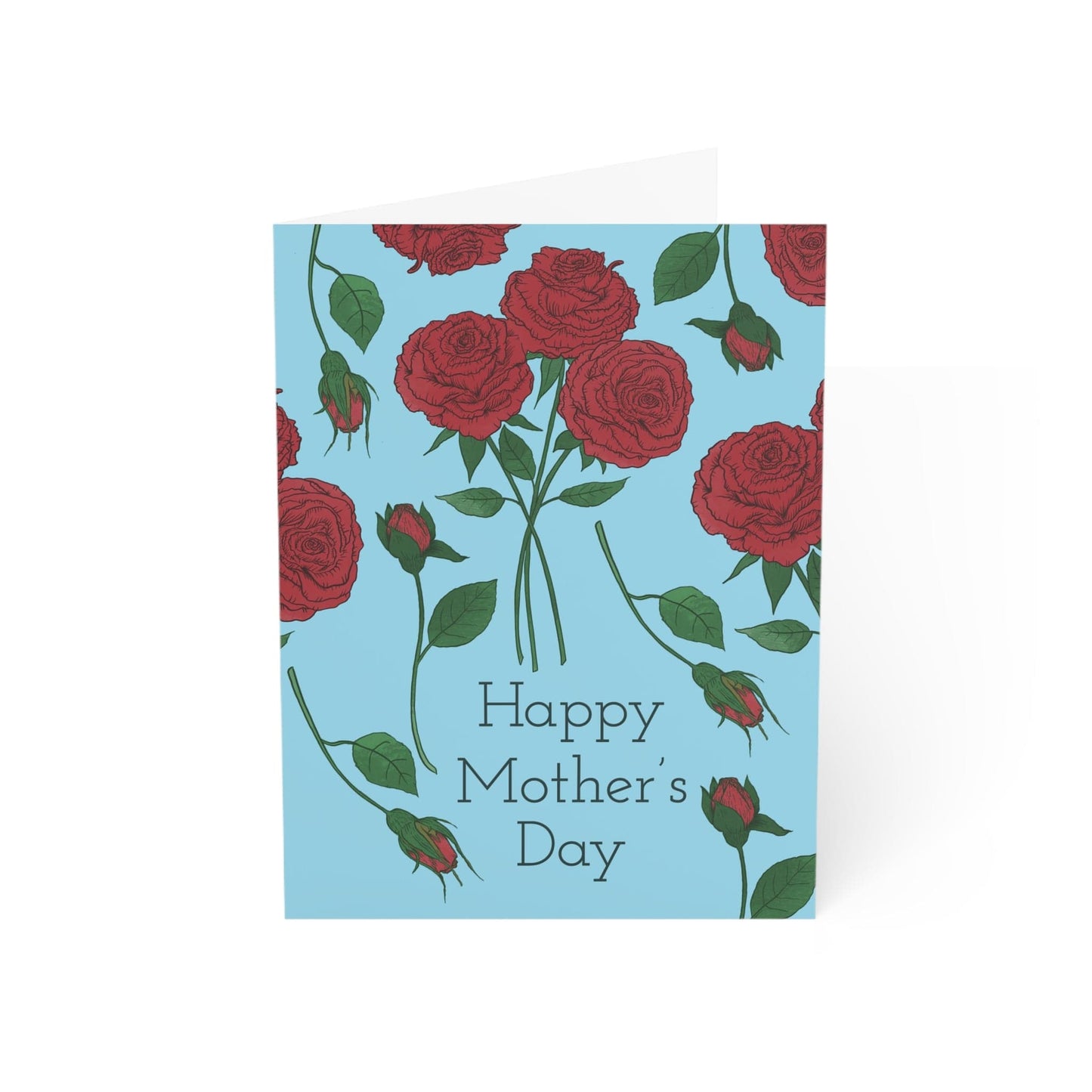 Paper products 4.6" x 6.25" (Vertical) / Uncoated / 10 pcs Mother's Day Rose Greeting Cards