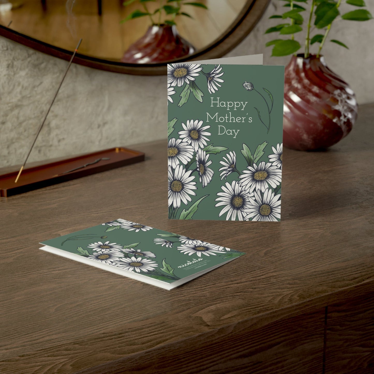 Paper products 5" x 7" (Vertical) / Matte / 1 pc Mother's Day Daisy Greeting Cards