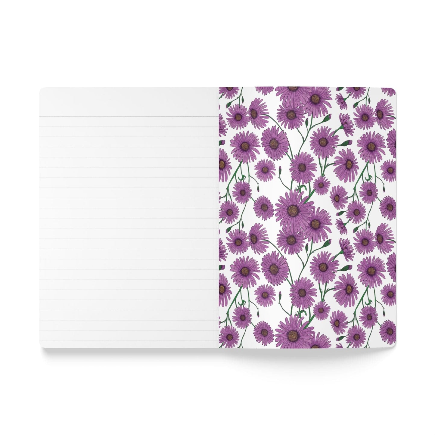 Paper products Aster Flower Journal - September Birth flower - Personalizable Softcover Journal