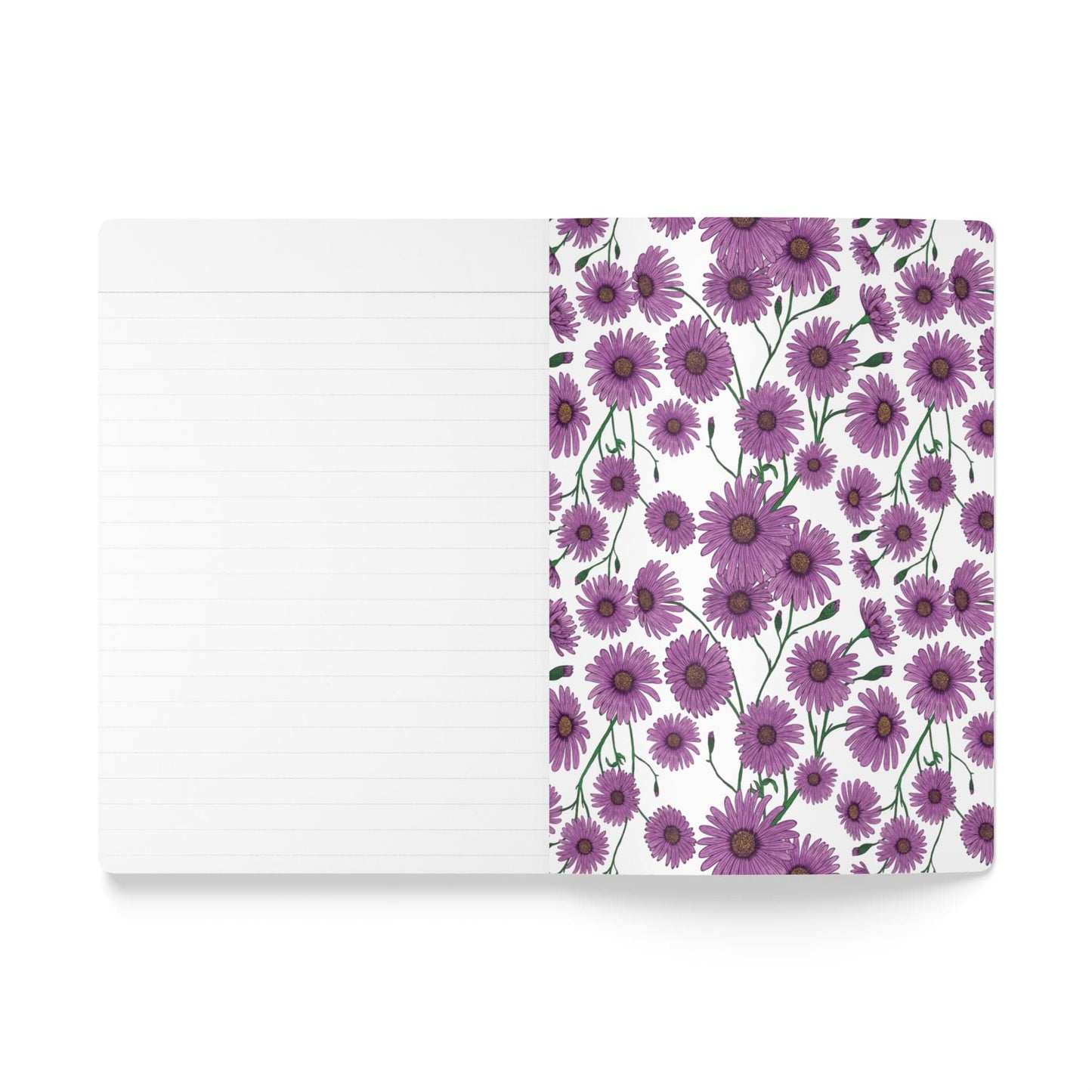 Paper products Aster Flower Journal - September Birth flower - Personalizable Softcover Journal