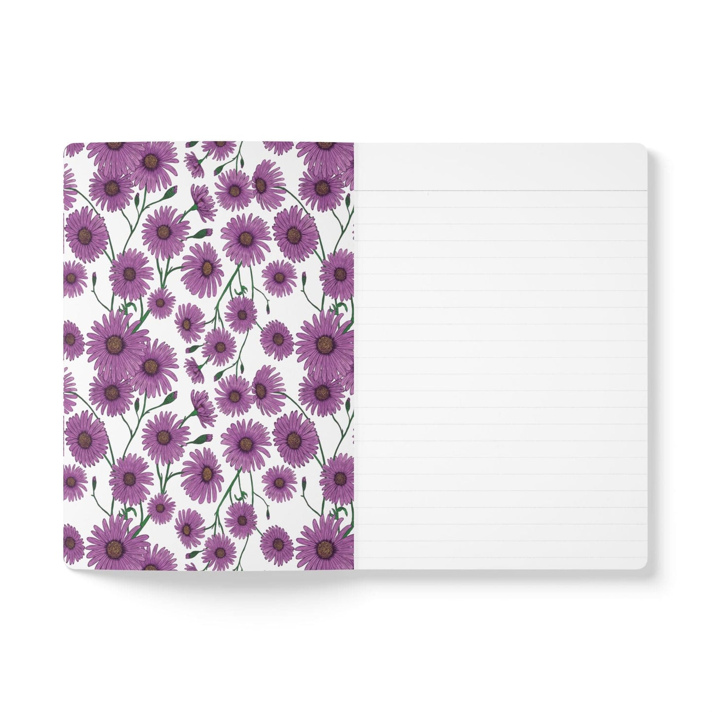 Paper products Aster Flower Journal - September Birth flower - Personalizable Softcover Journal