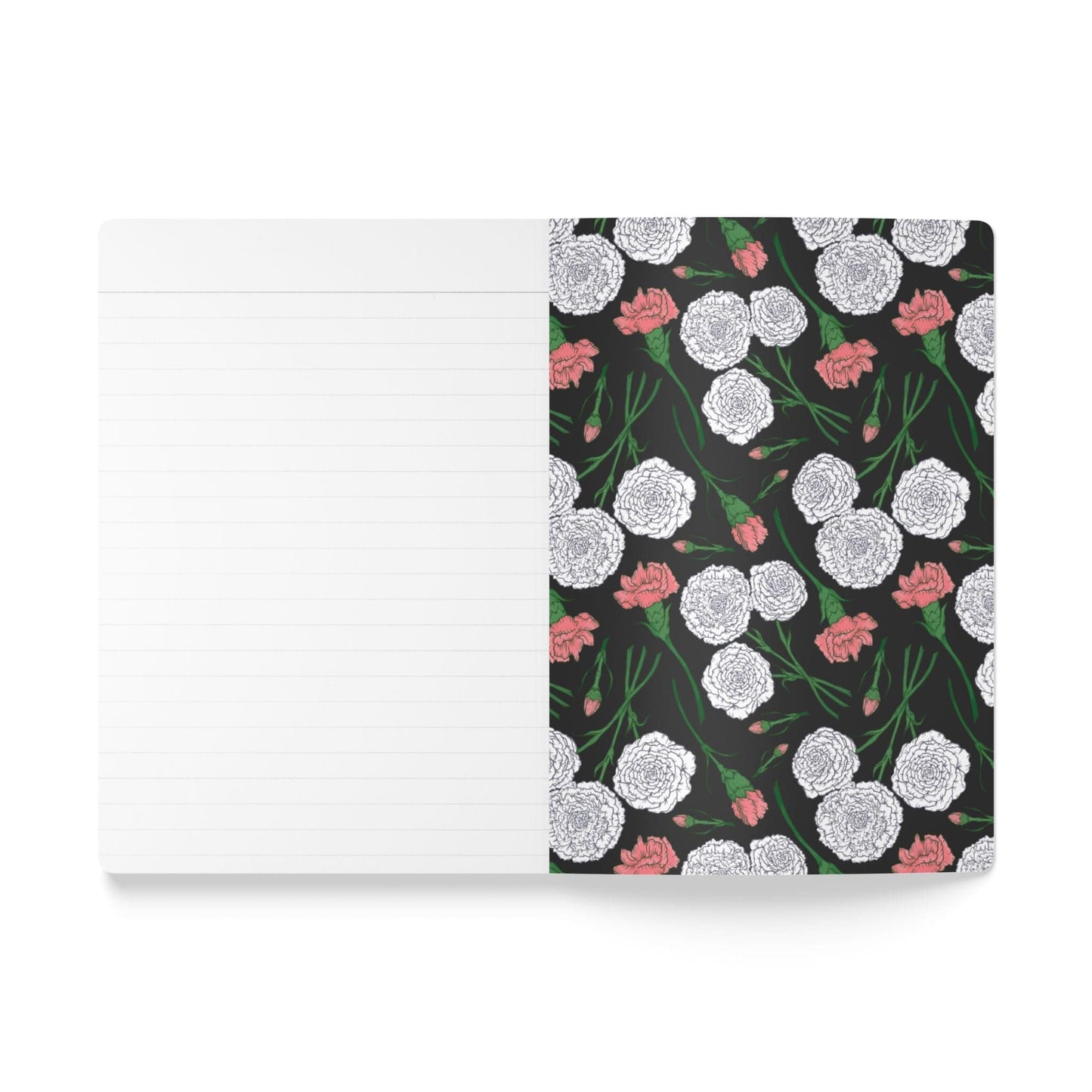 Paper products Carnations Journal - January Birth Flower - Personalizable Softcover Journal with Inside Prints