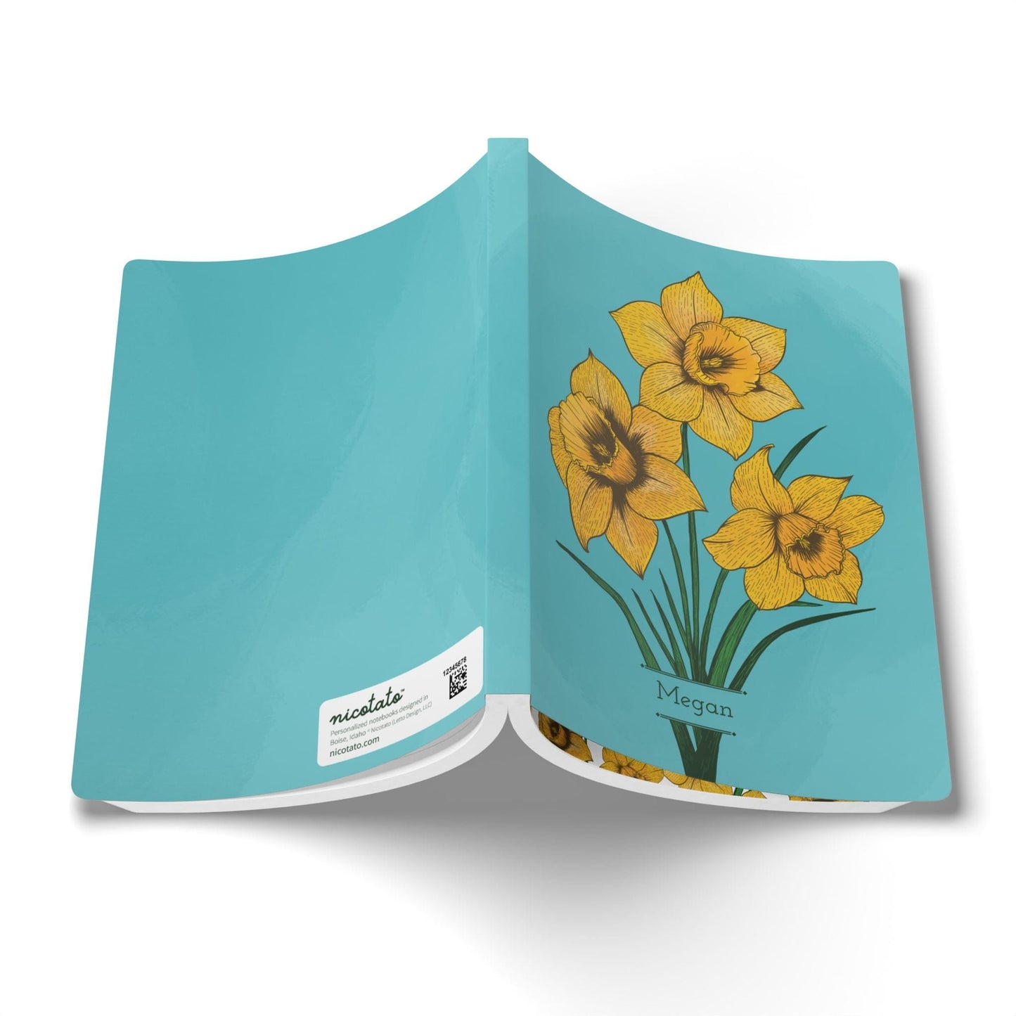 Paper products Daffodil Flower Journal - March Birth flower - Personalizable Softcover Journal