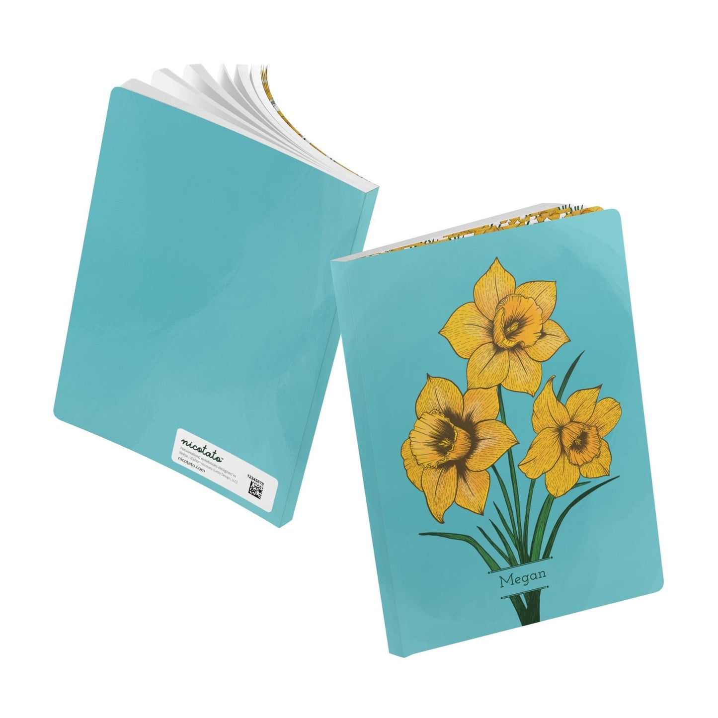 Paper products Daffodil Flower Journal - March Birth flower - Personalizable Softcover Journal