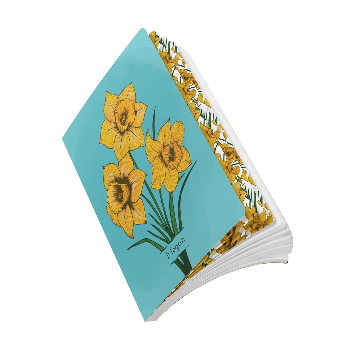 Paper products Daffodil Flower Journal - March Birth flower - Personalizable Softcover Journal