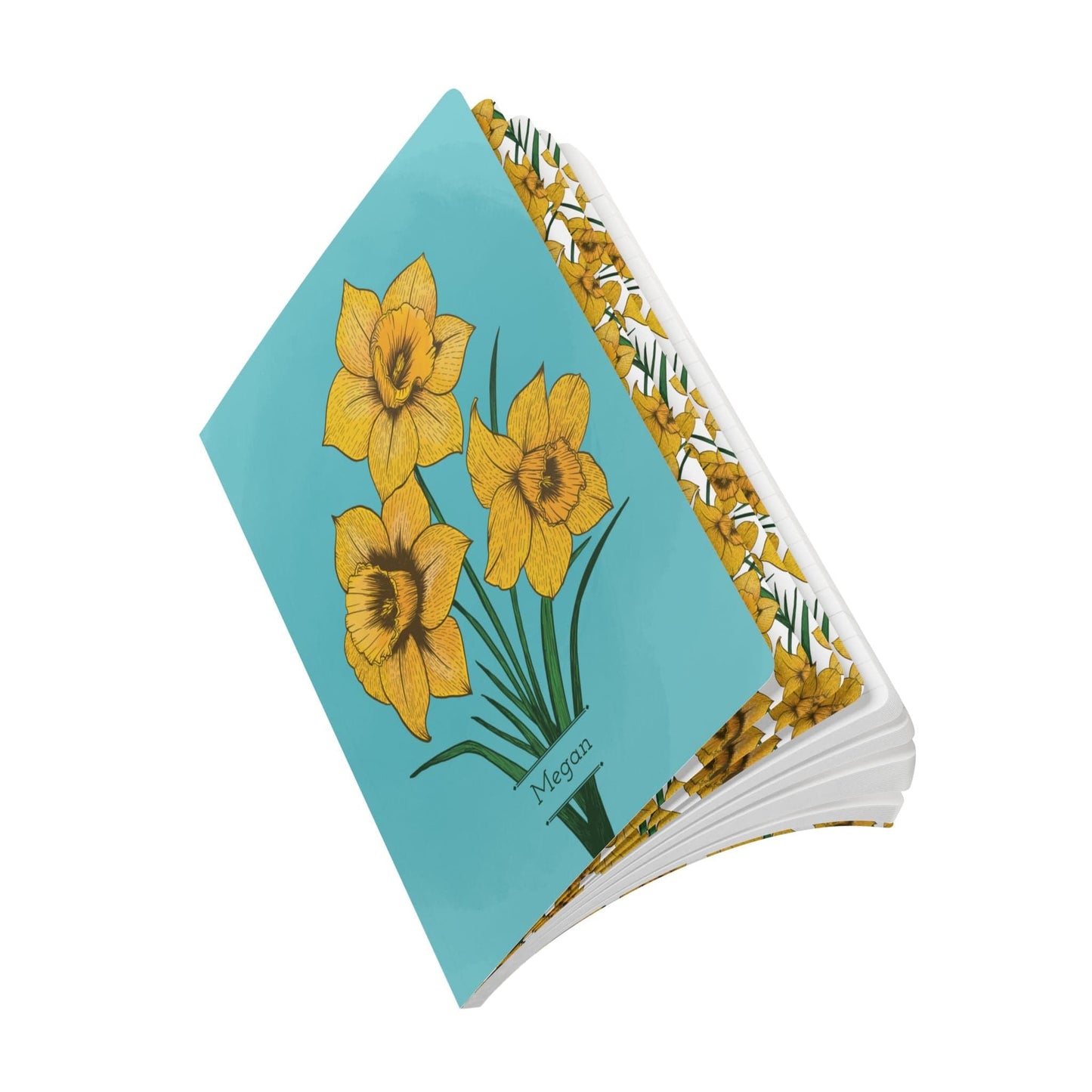 Paper products Daffodil Flower Journal - March Birth flower - Personalizable Softcover Journal