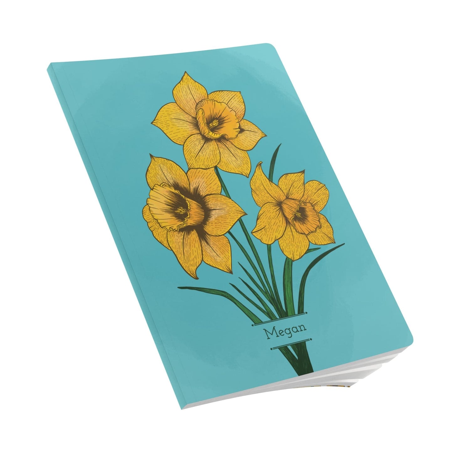 Paper products Daffodil Flower Journal - March Birth flower - Personalizable Softcover Journal