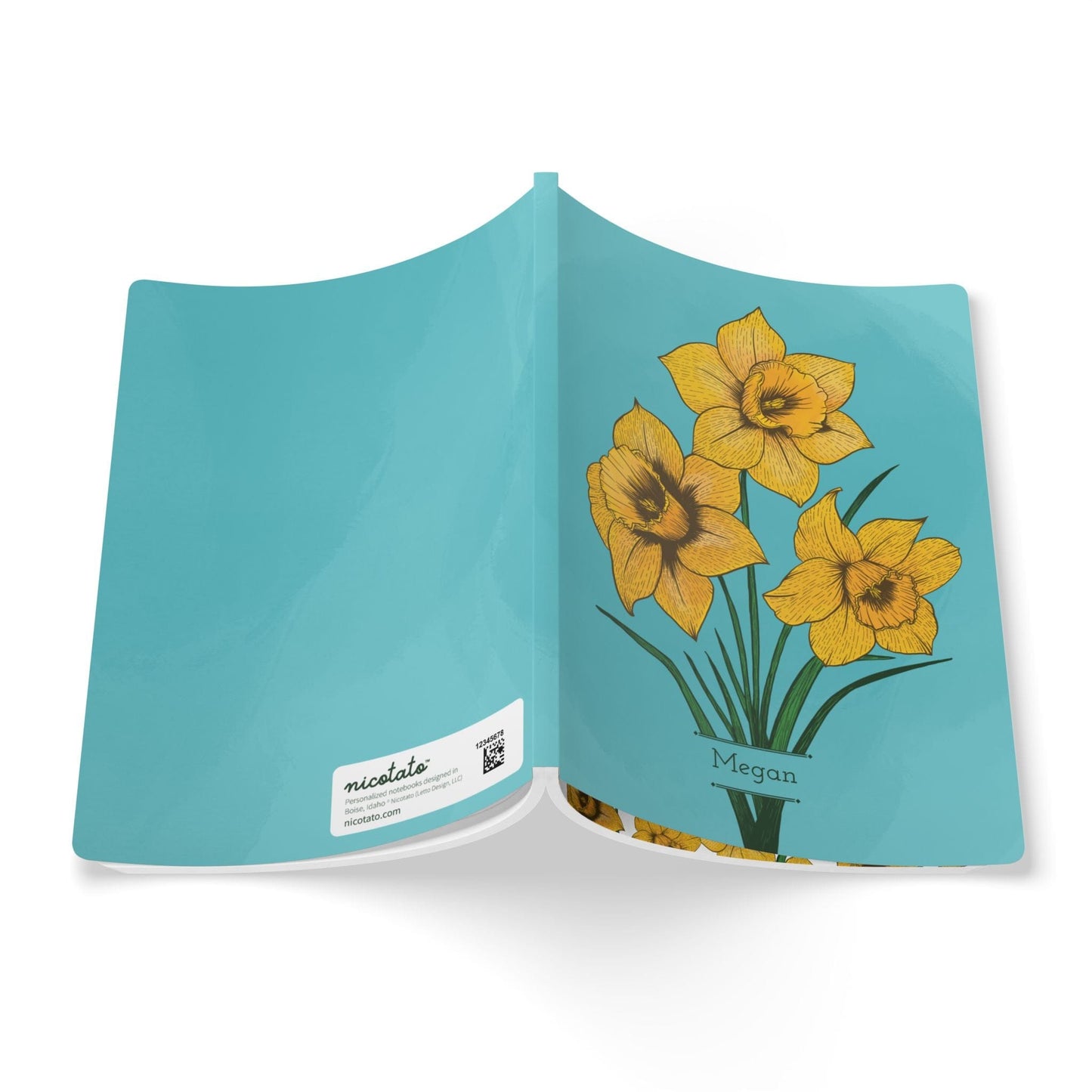 Paper products Daffodil Flower Journal - March Birth flower - Personalizable Softcover Journal