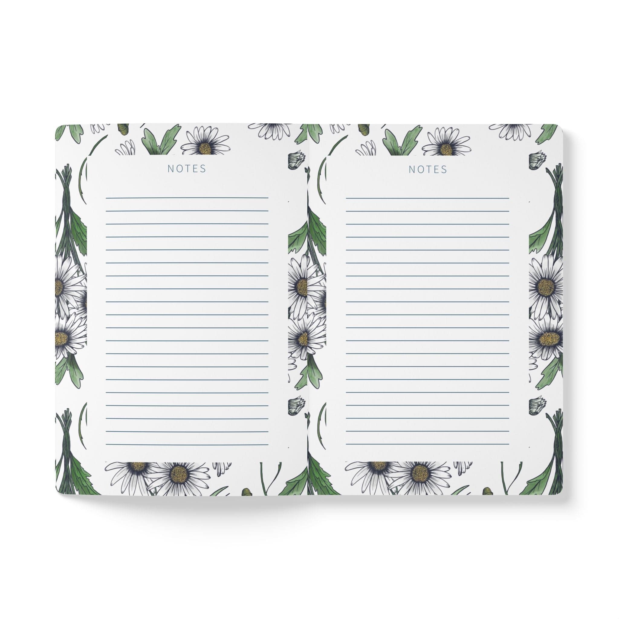 Paper products Daisy Flower Journal - April Birth flower - Personalizable Softcover Journal