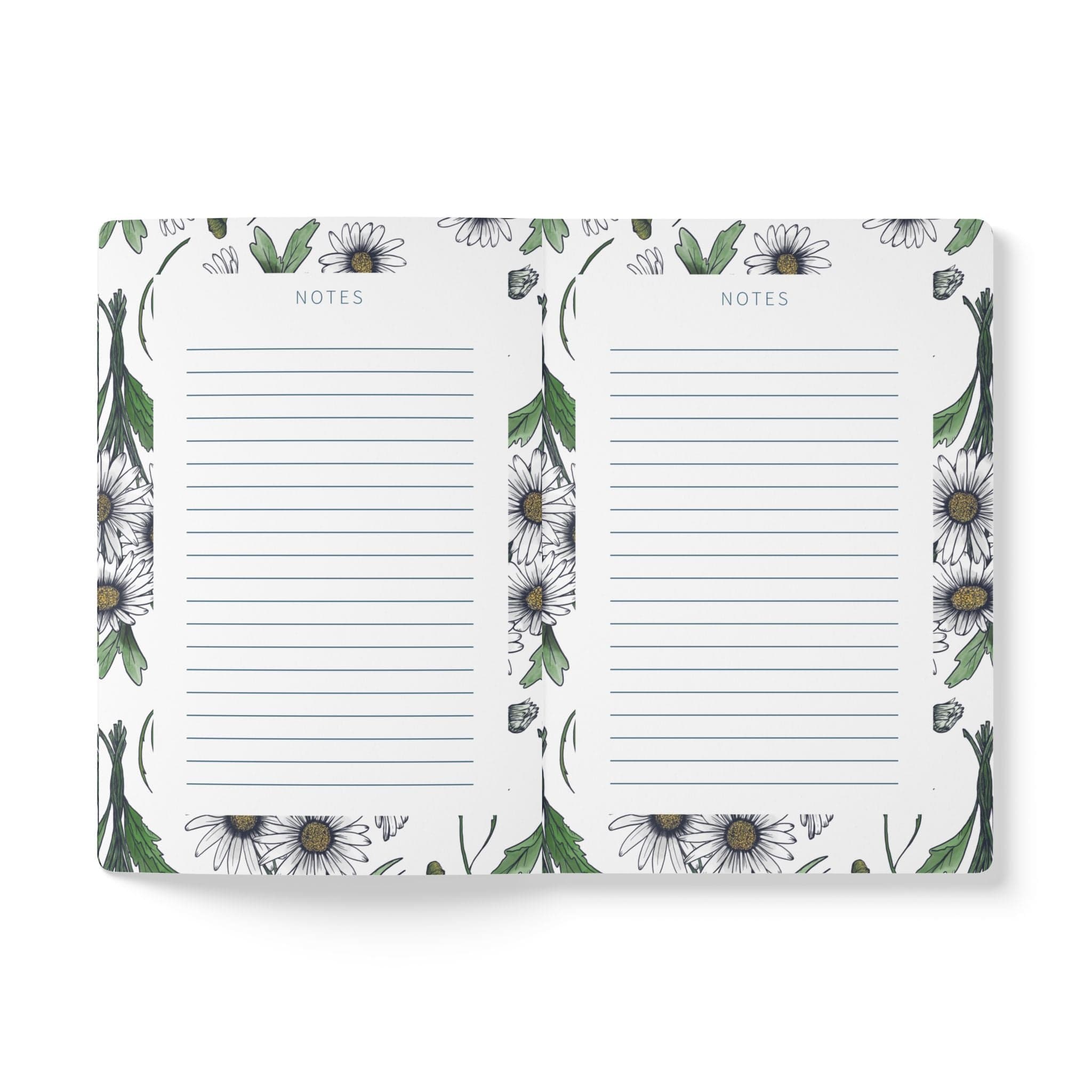 Paper products Daisy Flower Journal - April Birth flower - Personalizable Softcover Journal