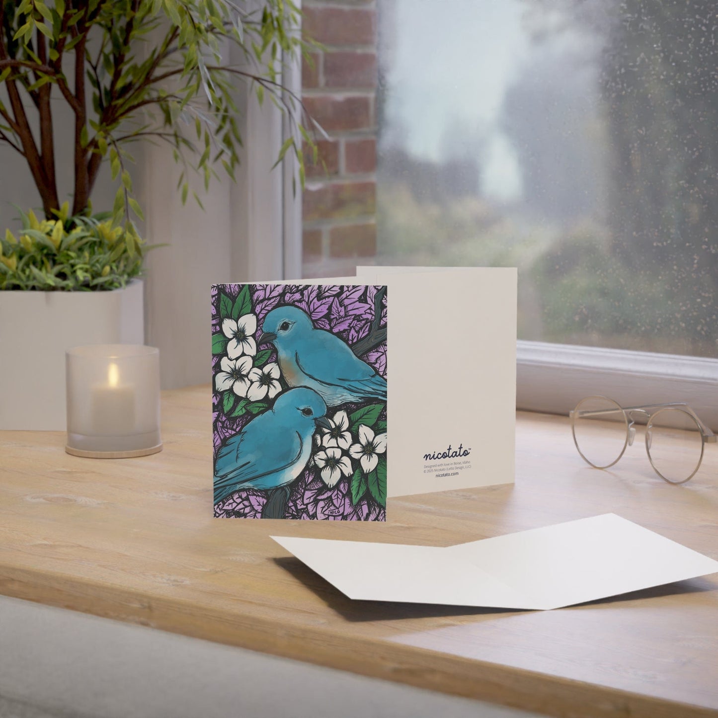 Paper products Idaho Mountain Bluebirds and Syringa Flowers