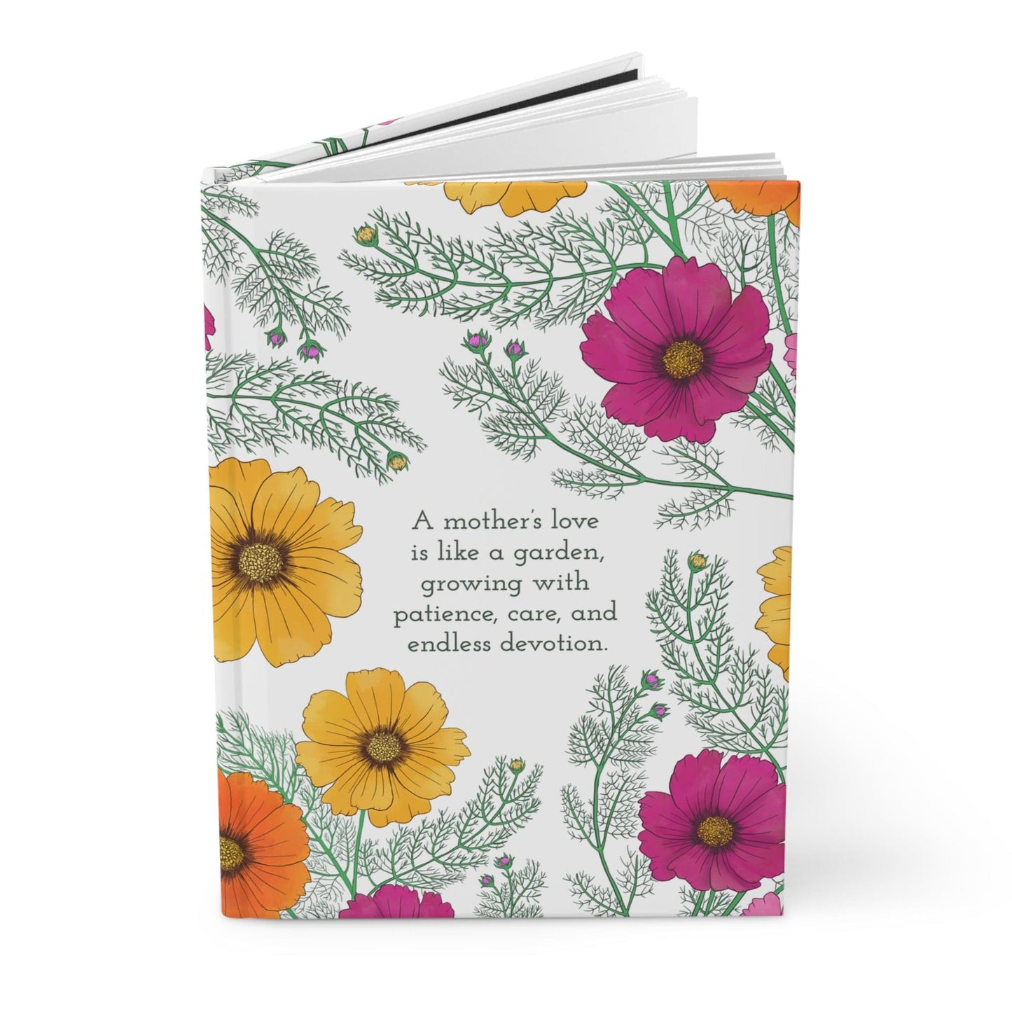 Paper products Journal A Mother's Love Journal Featuring Hand-Drawn Cosmo Flowers – Hardcover Matte