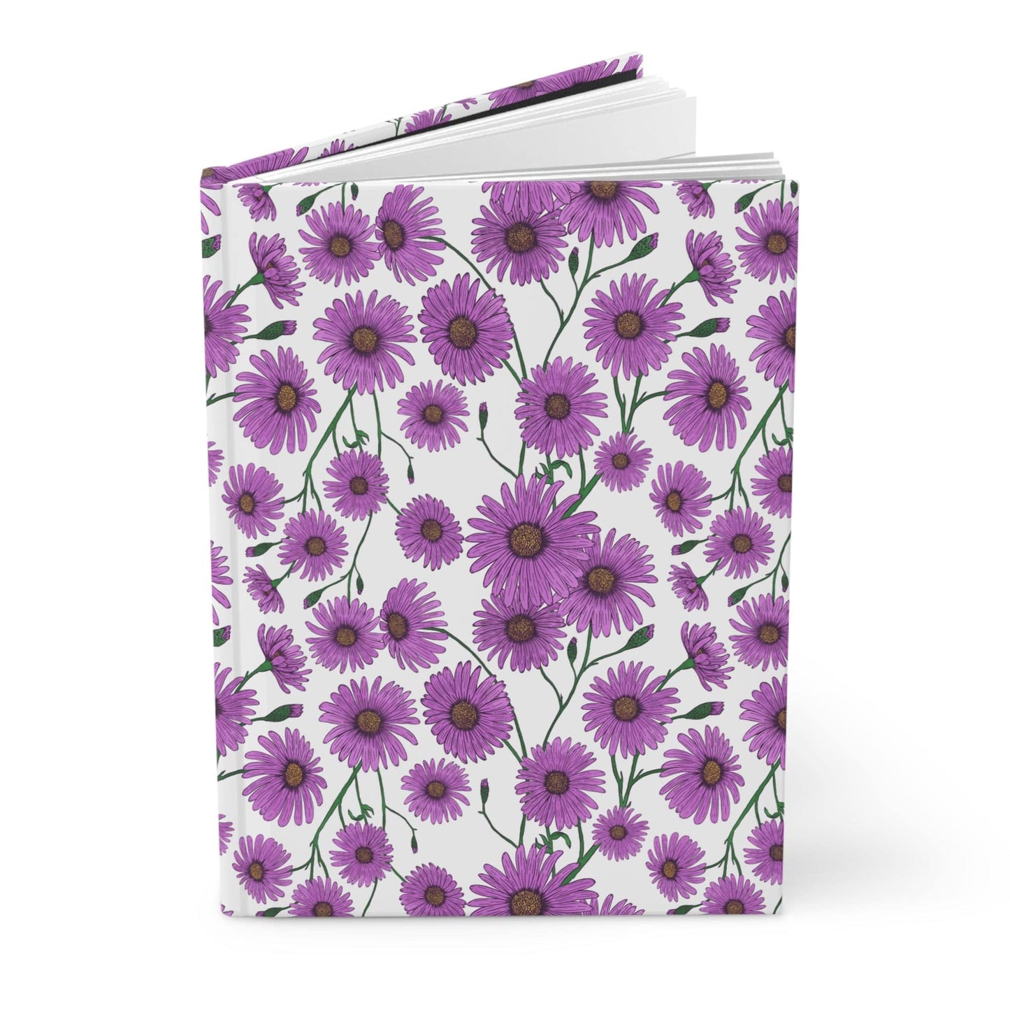 Paper products Journal Aster Flower Pattern Journal - Hardcover Matte