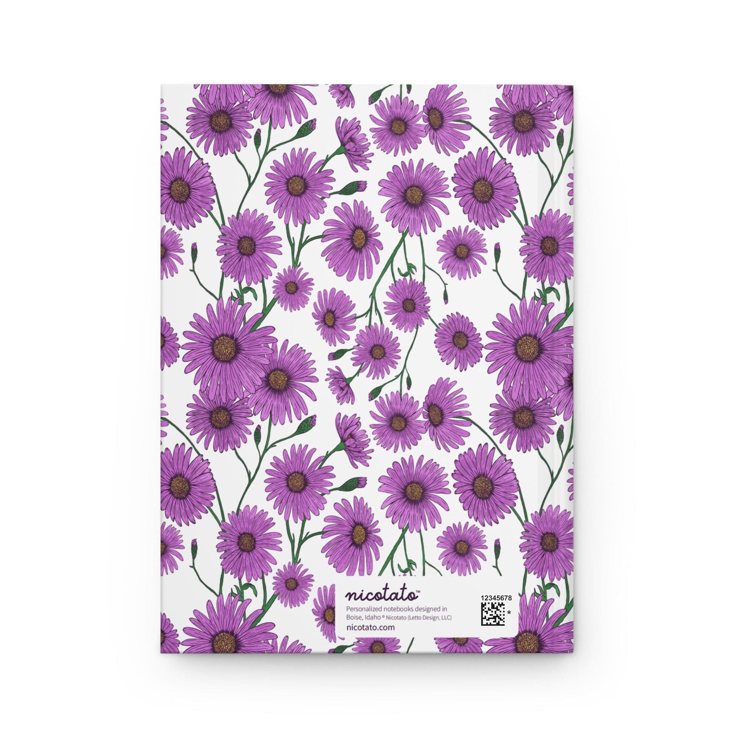 Paper products Journal Aster Flower Pattern Journal - Hardcover Matte