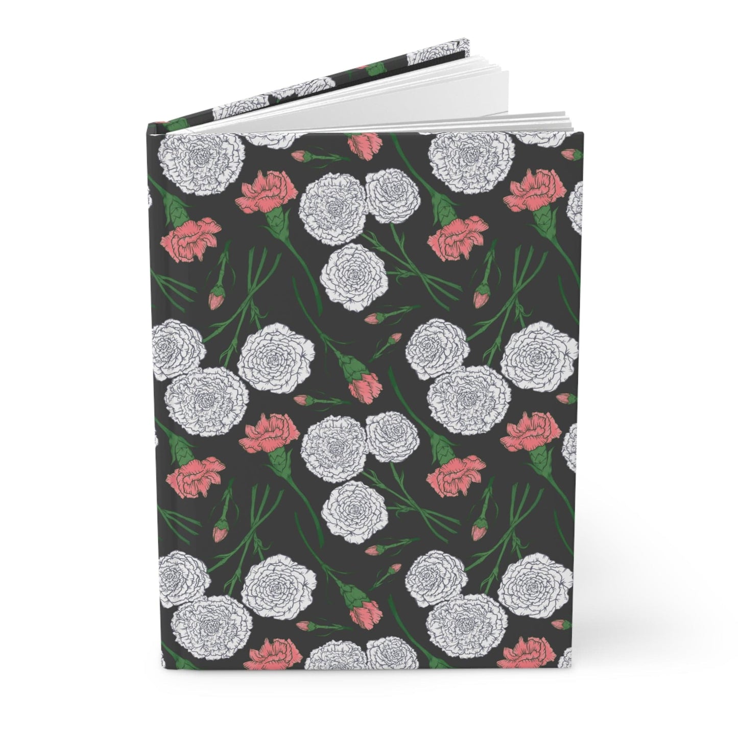Paper products Journal Carnations Flower Pattern Journal - Hardcover Matte
