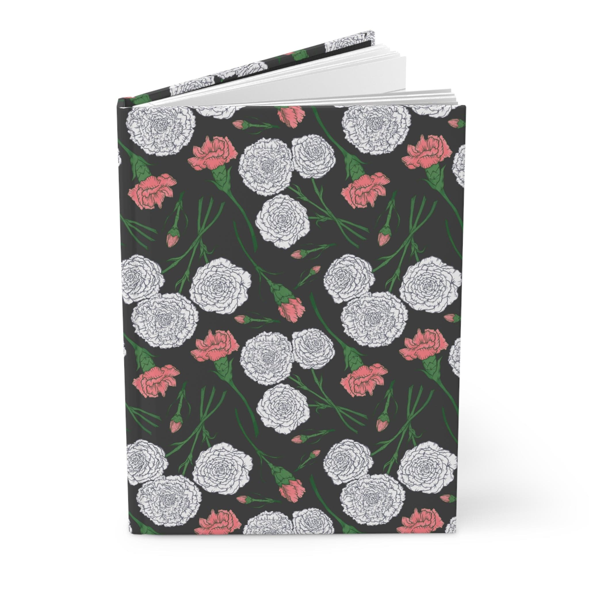 Paper products Journal Carnations Flower Pattern Journal - Hardcover Matte