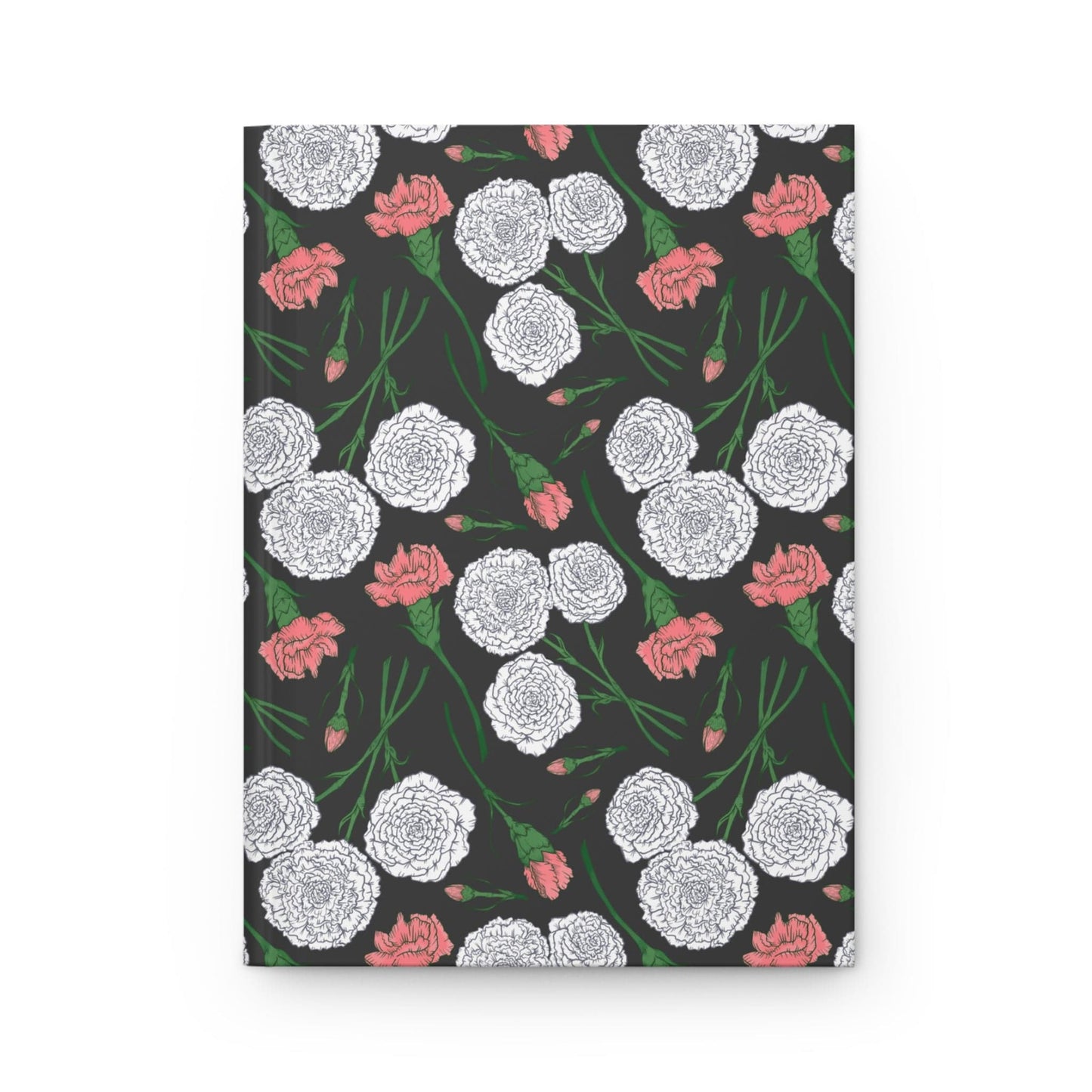Paper products Journal Carnations Flower Pattern Journal - Hardcover Matte