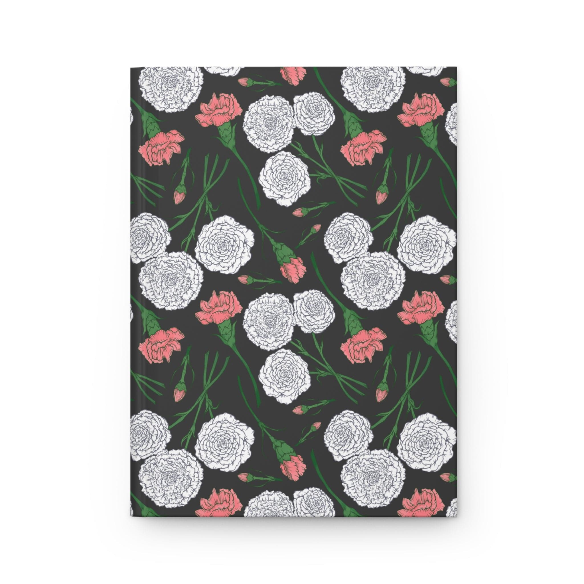 Paper products Journal Carnations Flower Pattern Journal - Hardcover Matte