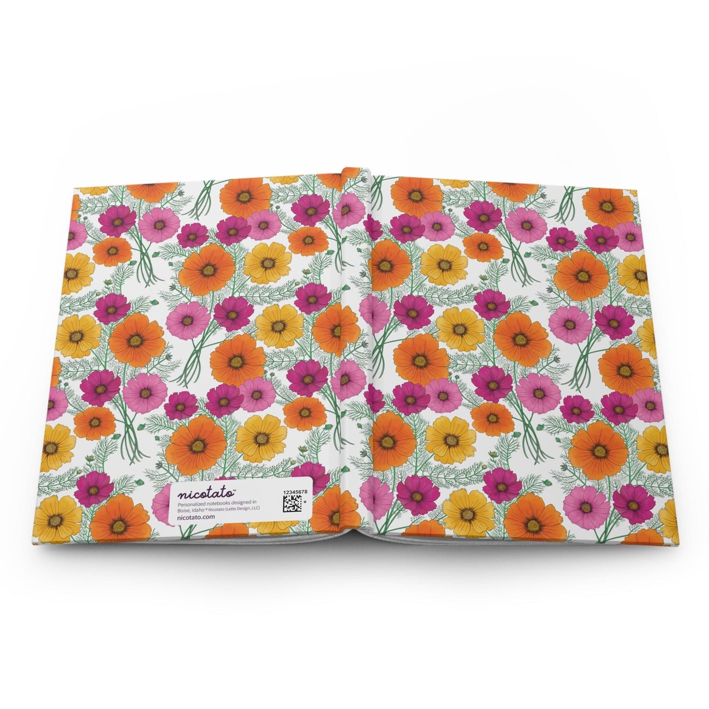 Paper products Journal Cosmo Flower Pattern Journal - Hardcover Matte
