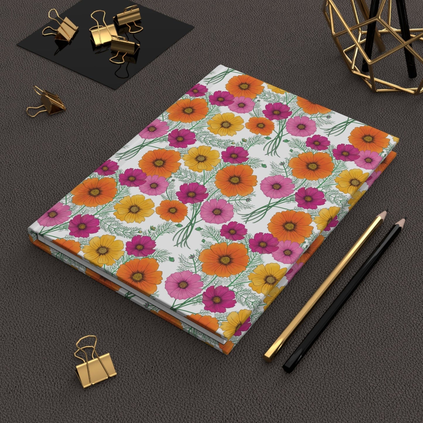 Paper products Journal Cosmo Flower Pattern Journal - Hardcover Matte