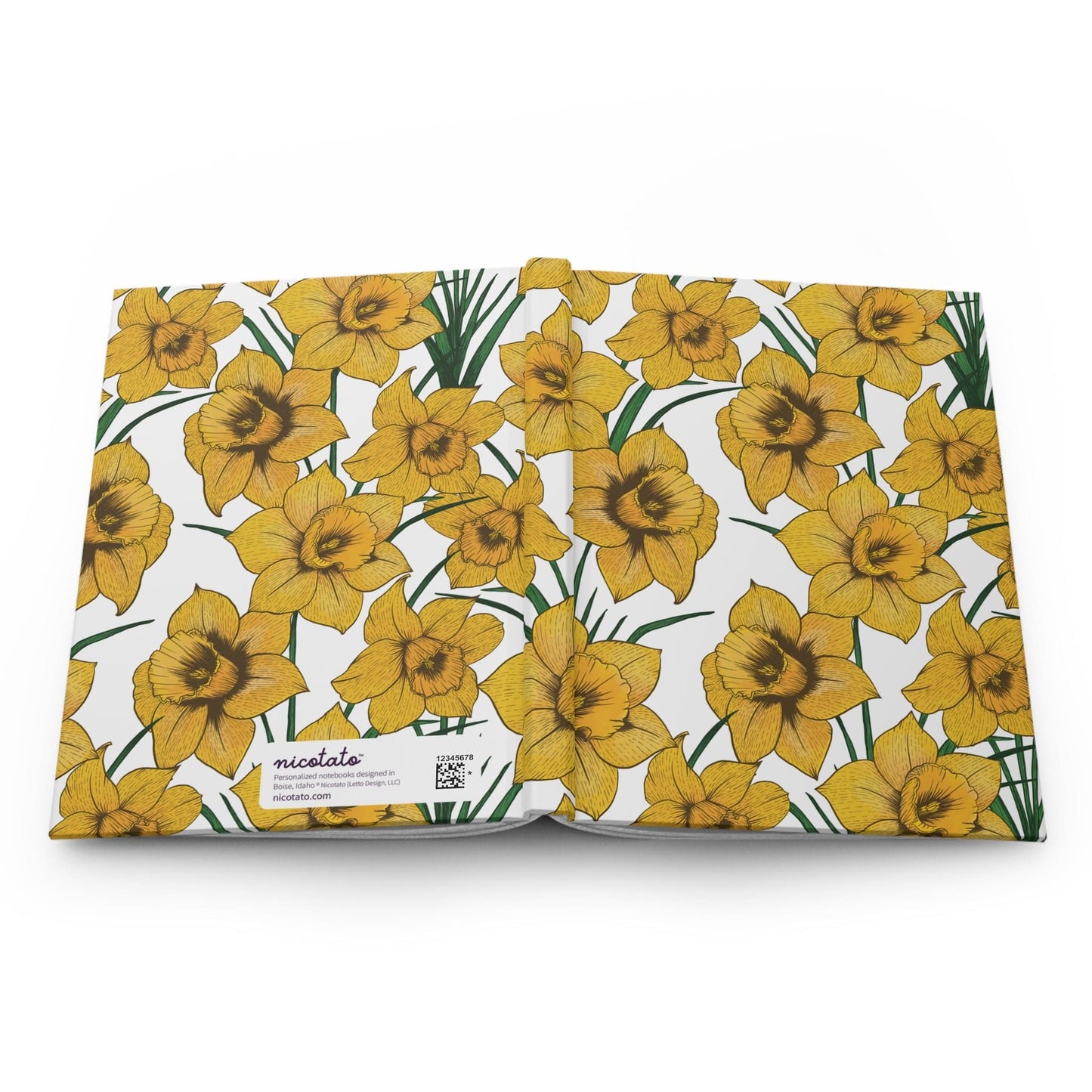 Paper products Journal Daffodil Pattern Journal - Hardcover Matte