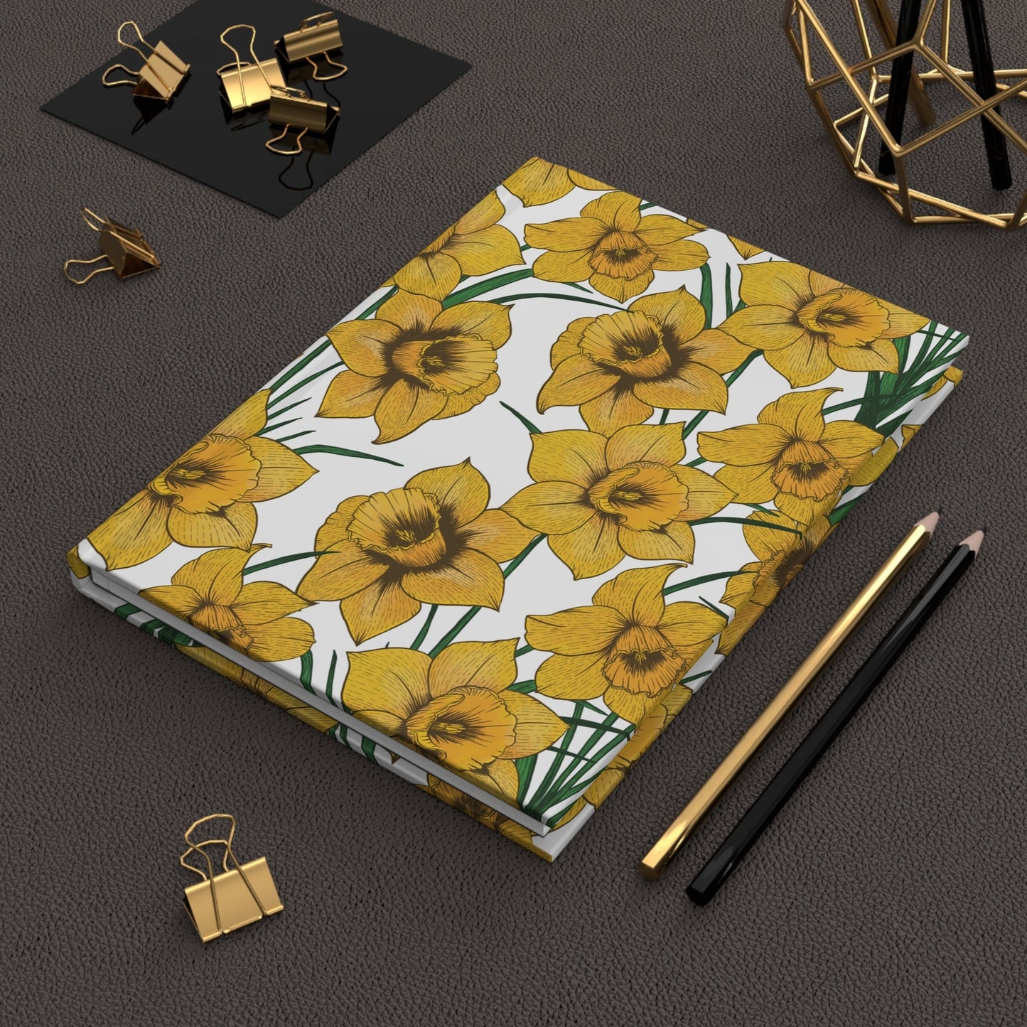 Paper products Journal Daffodil Pattern Journal - Hardcover Matte