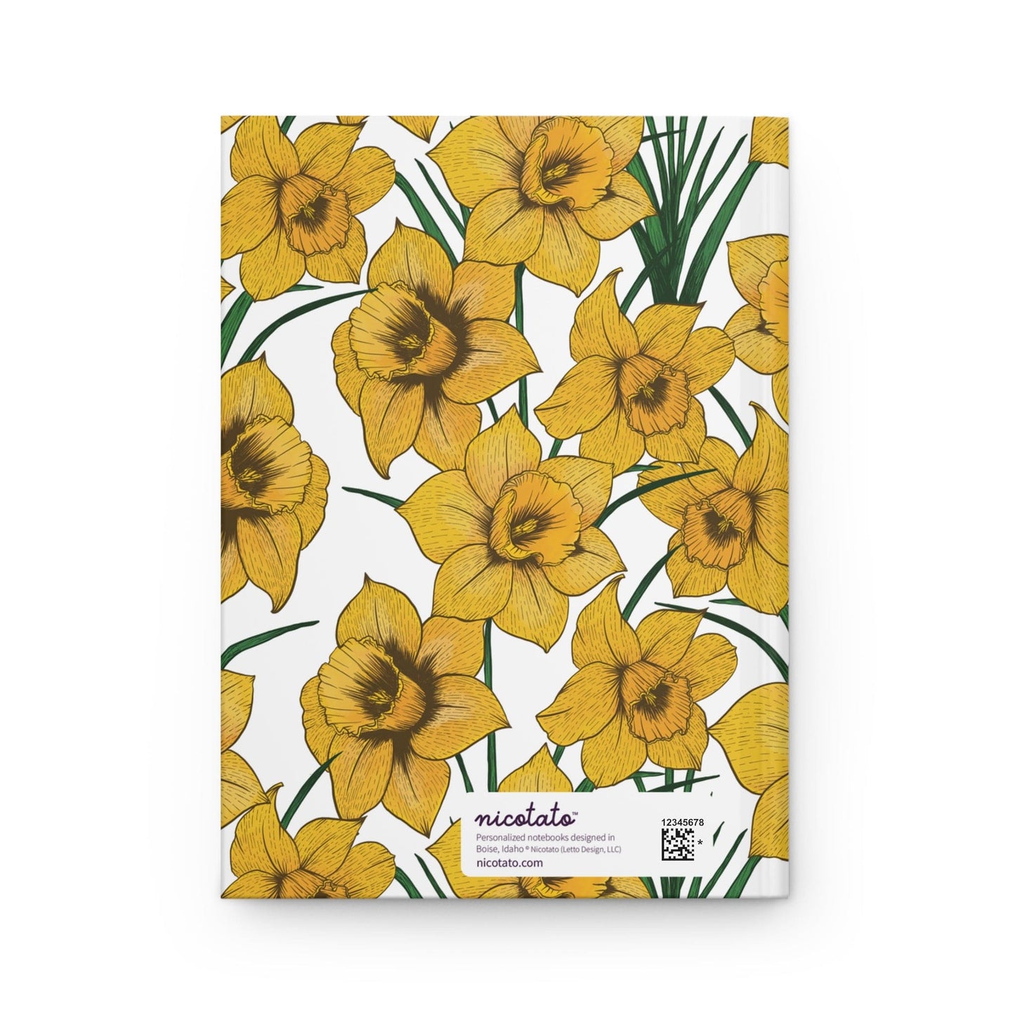 Paper products Journal Daffodil Pattern Journal - Hardcover Matte