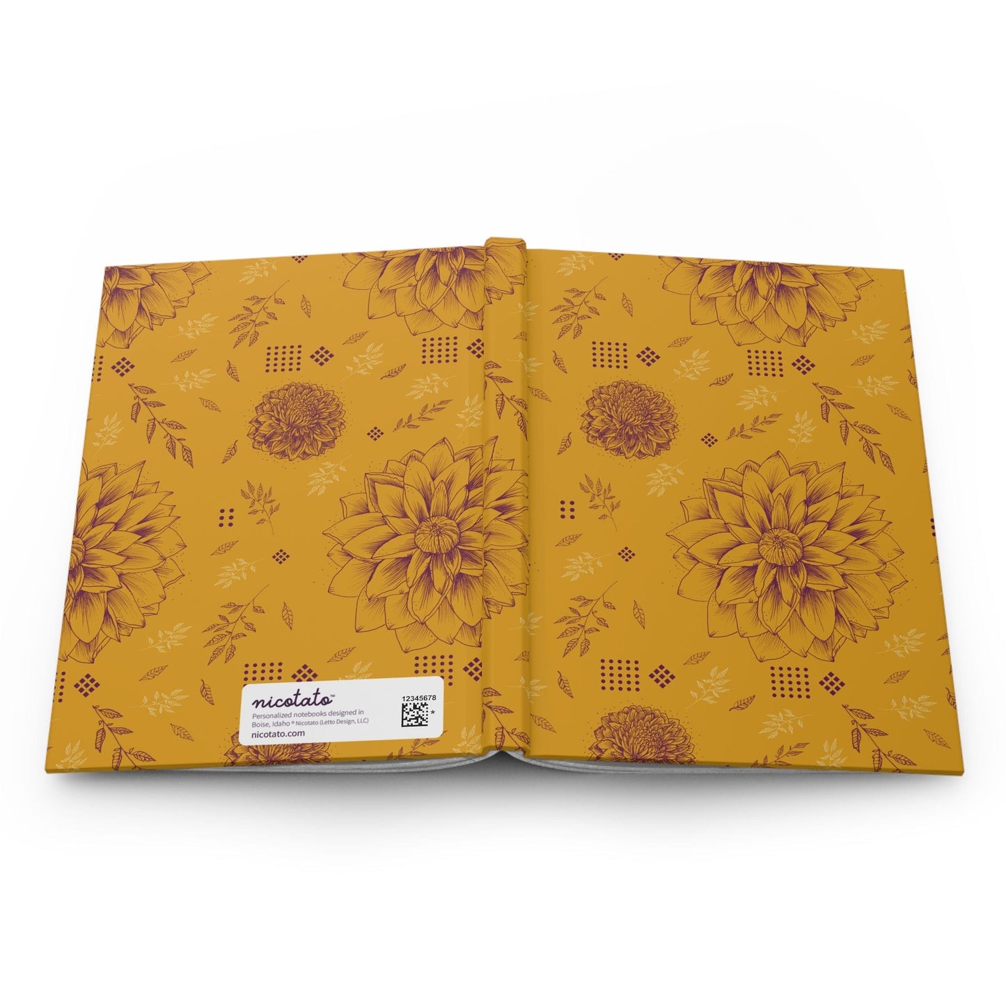 Paper products Journal Hometown Floral Journal -Hardcover Matte – Hand-Drawn Bloom-Inspired Design