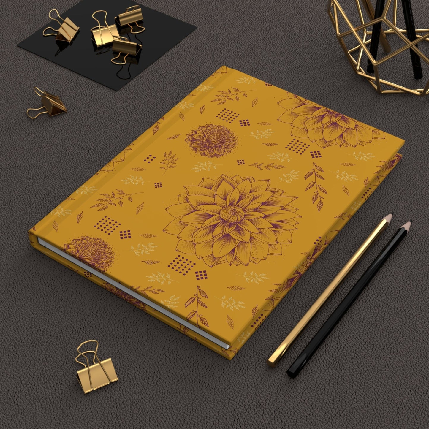 Paper products Journal Hometown Floral Journal -Hardcover Matte – Hand-Drawn Bloom-Inspired Design