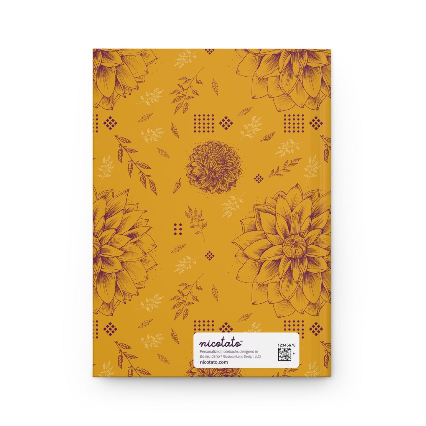 Paper products Journal Hometown Floral Journal -Hardcover Matte – Hand-Drawn Bloom-Inspired Design