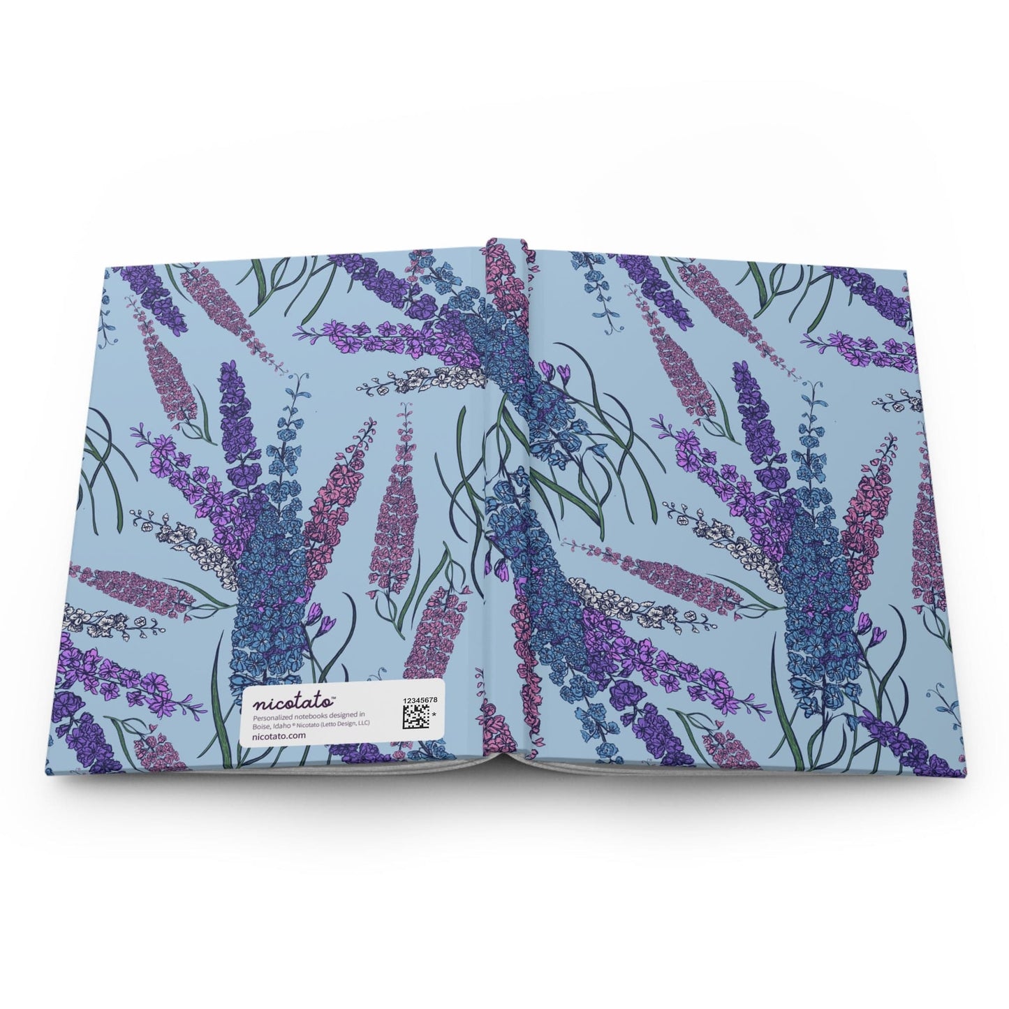 Paper products Journal Larkspur Flower Pattern Journal - Hardcover Matte