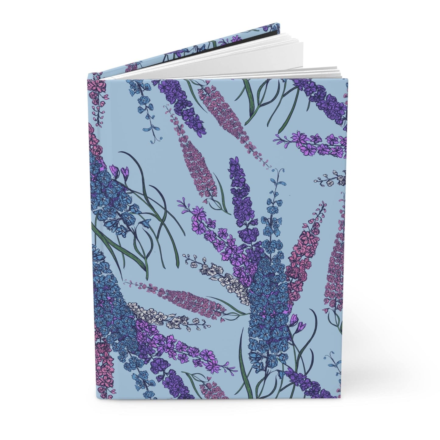 Paper products Journal Larkspur Flower Pattern Journal - Hardcover Matte