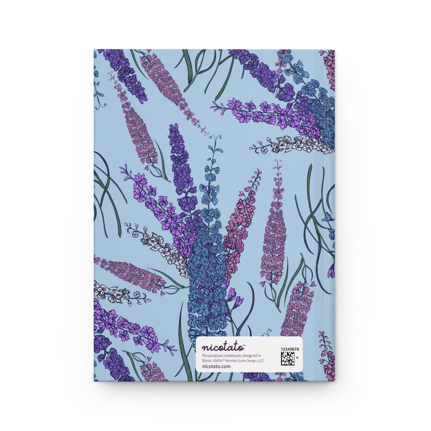 Paper products Journal Larkspur Flower Pattern Journal - Hardcover Matte