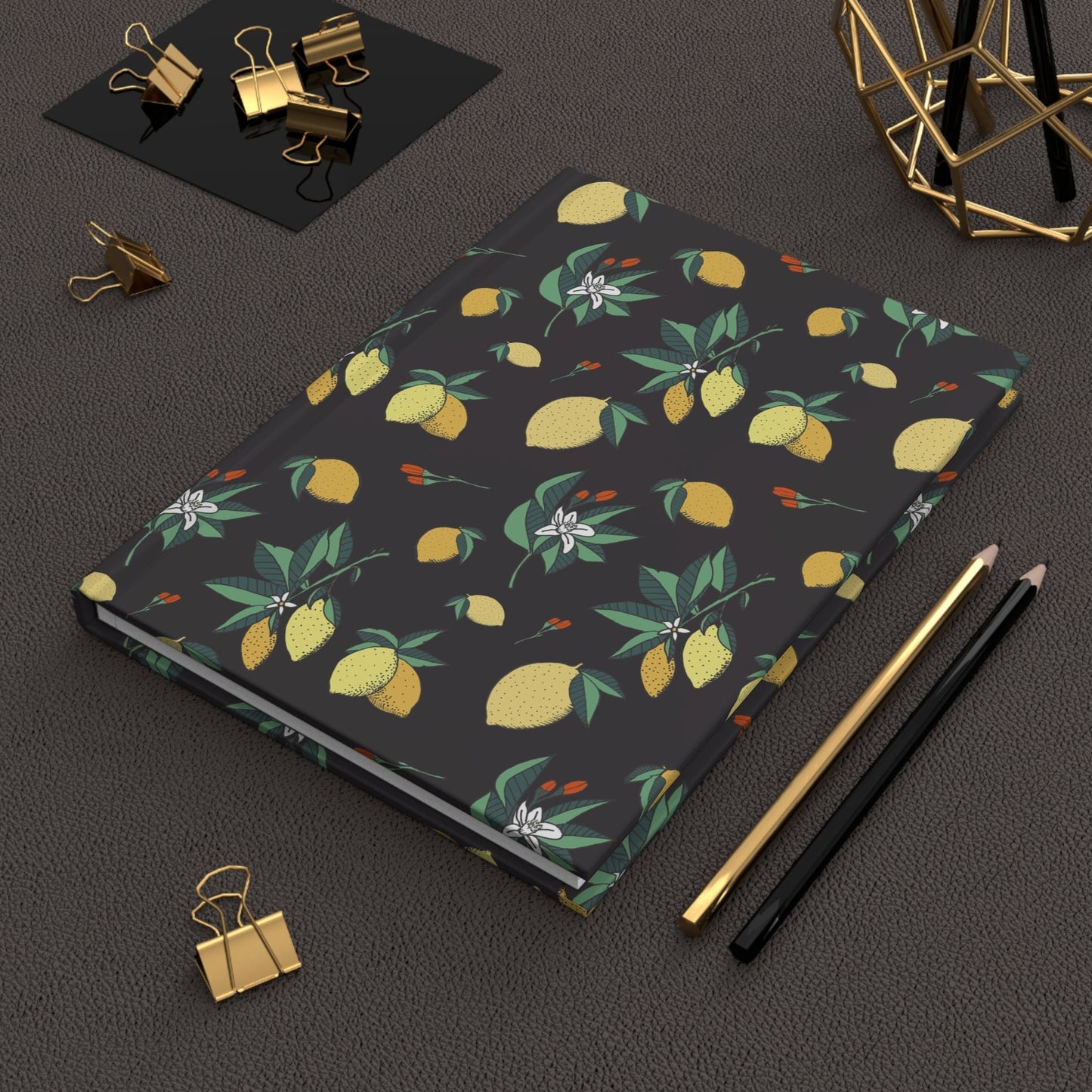 Paper products Journal Lemons and Flowers Journal - Hardcover Matte