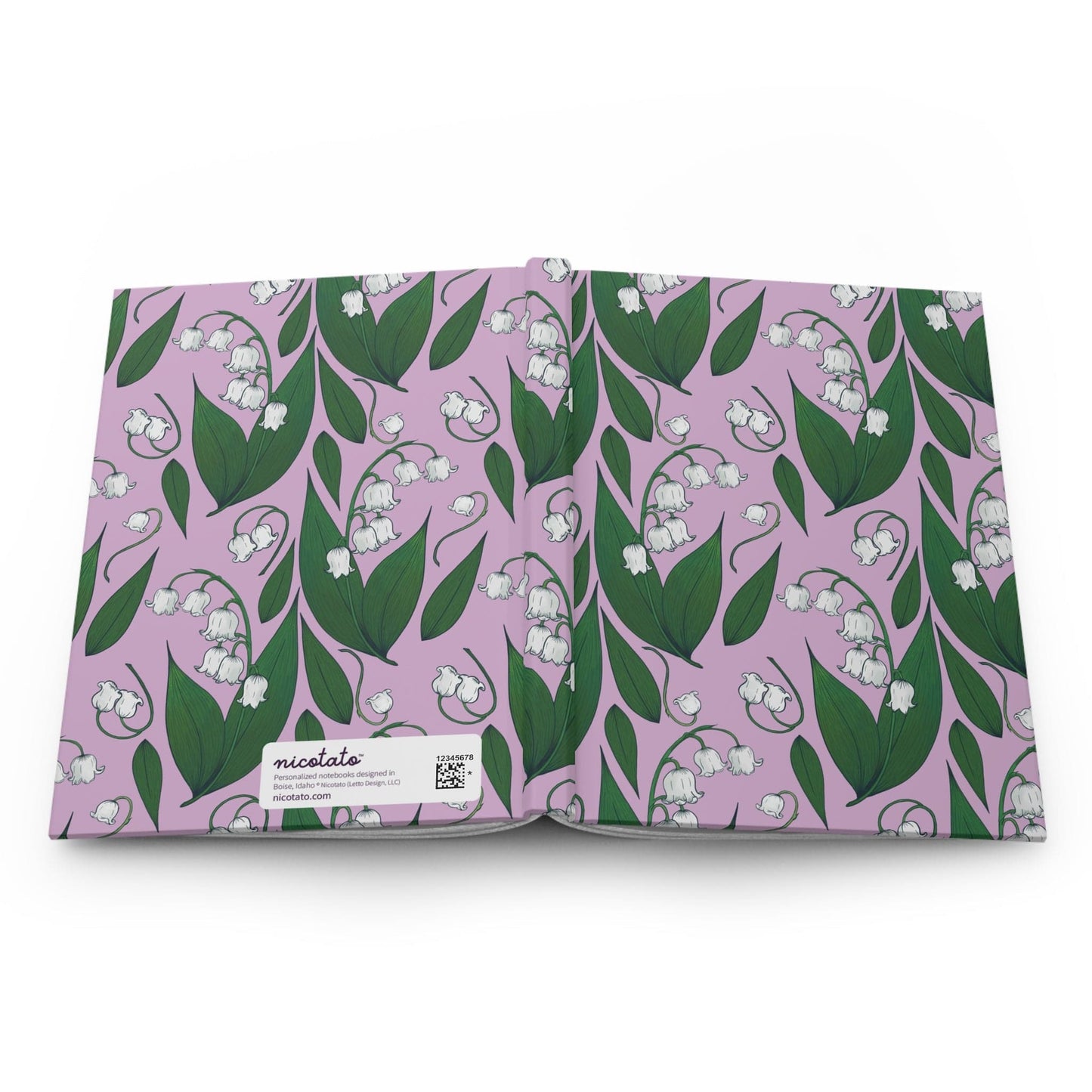 Paper products Journal Lily of the Valley Flower Pattern Journal - Hardcover Matte