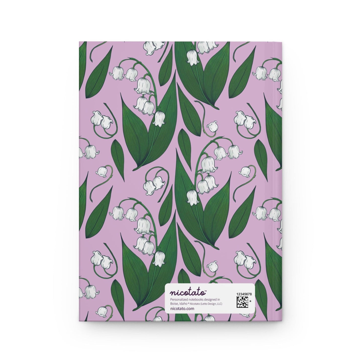 Paper products Journal Lily of the Valley Flower Pattern Journal - Hardcover Matte