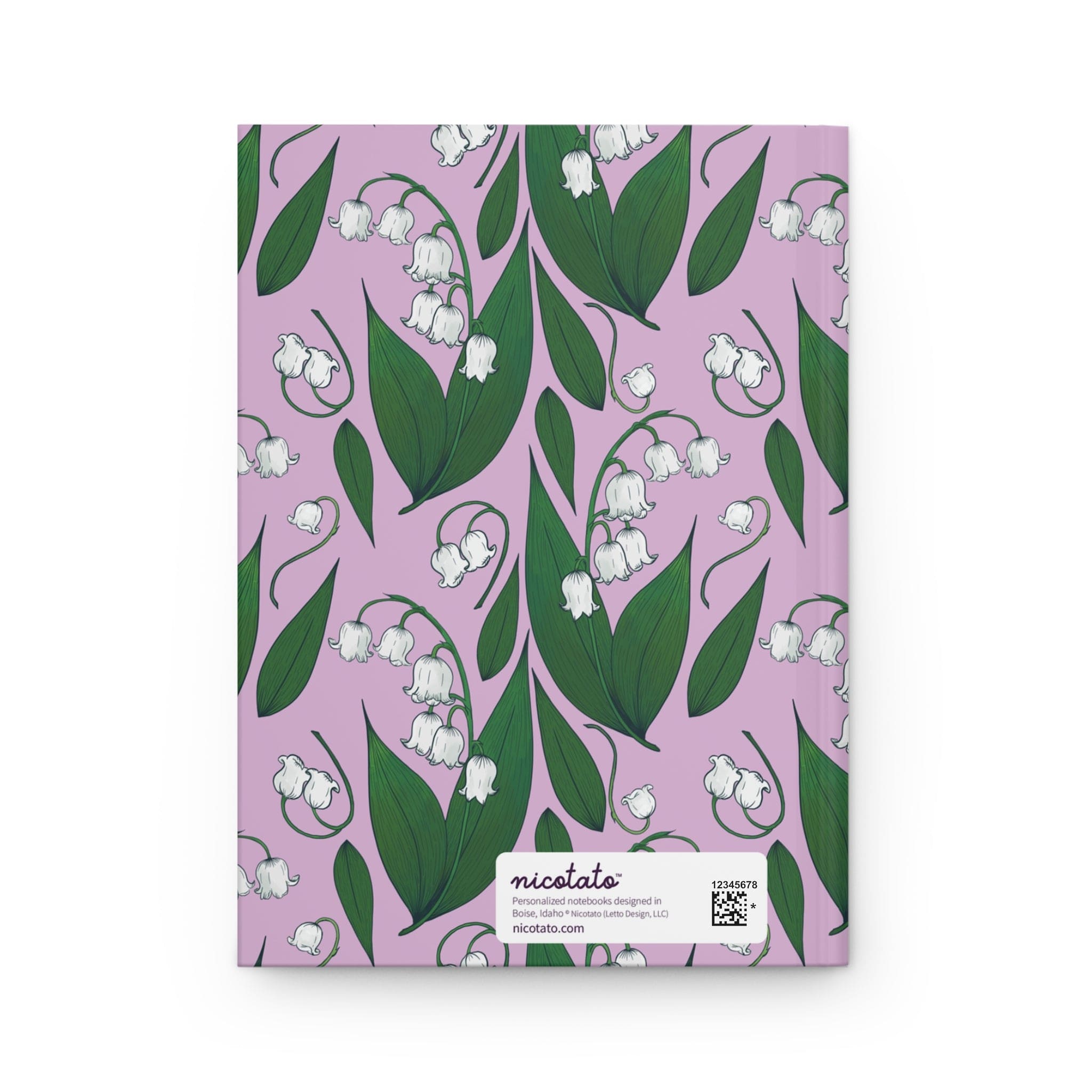 Paper products Journal Lily of the Valley Flower Pattern Journal - Hardcover Matte