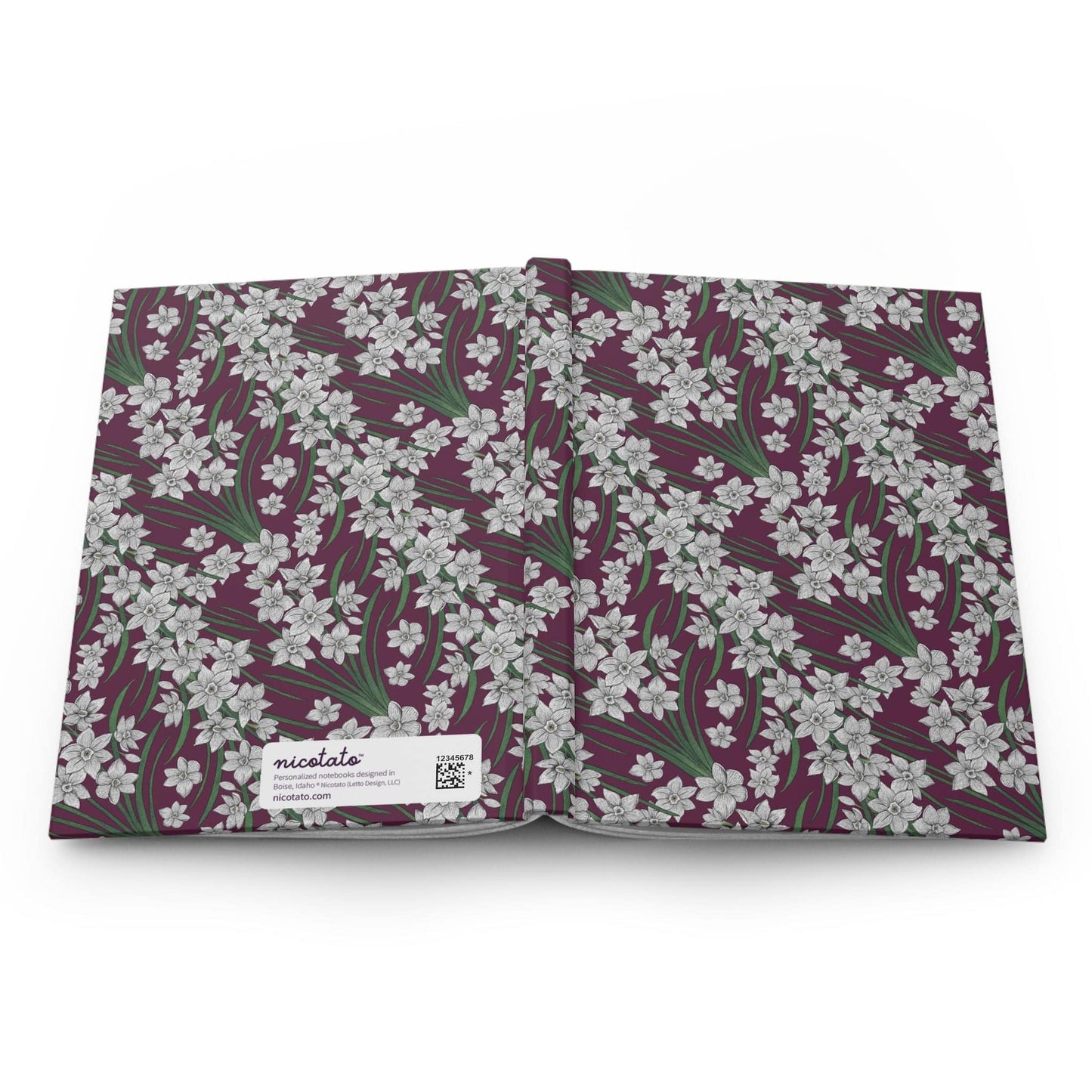 Paper products Journal Paperwhites Flower Pattern Journal - Hardcover Matte