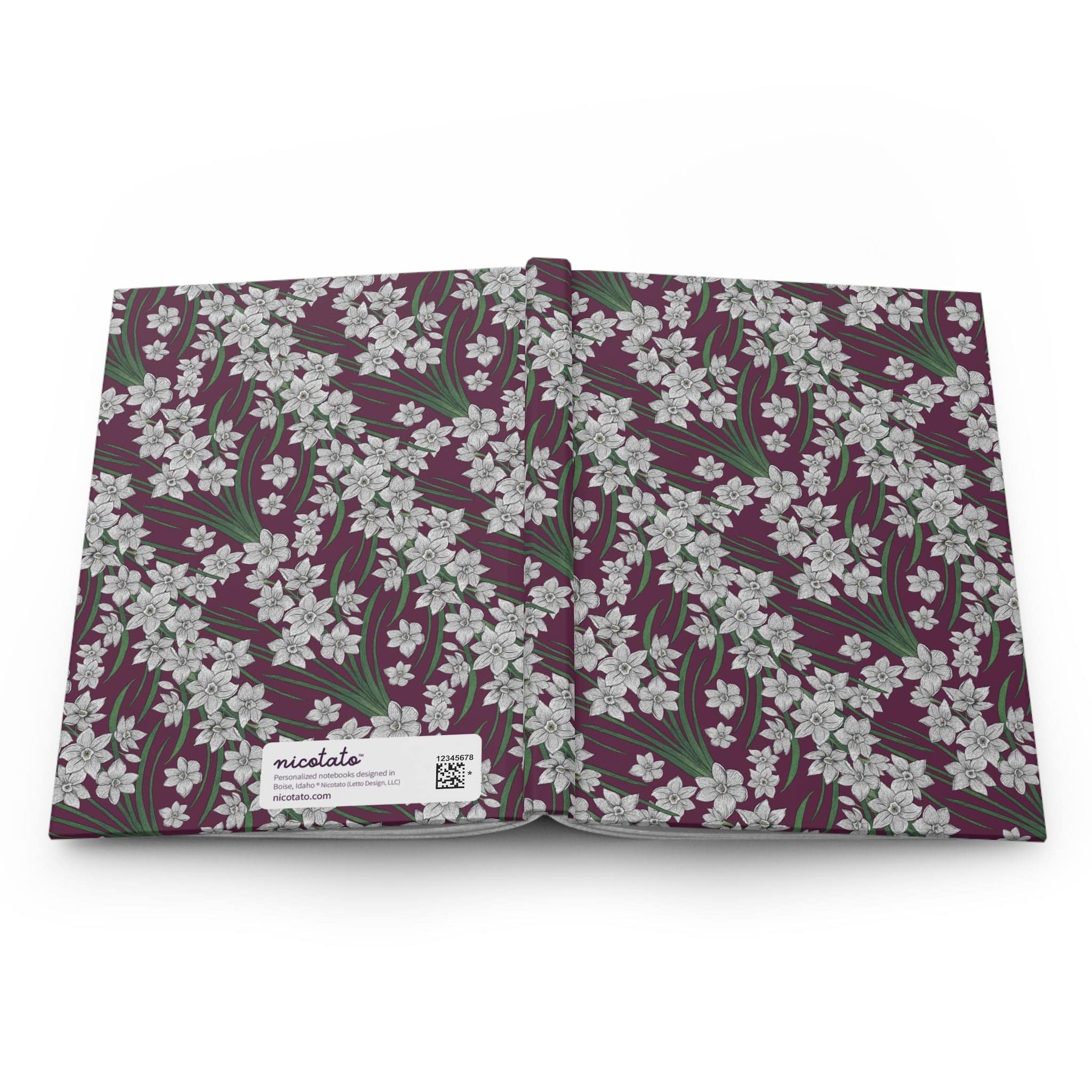 Paper products Journal Paperwhites Flower Pattern Journal - Hardcover Matte